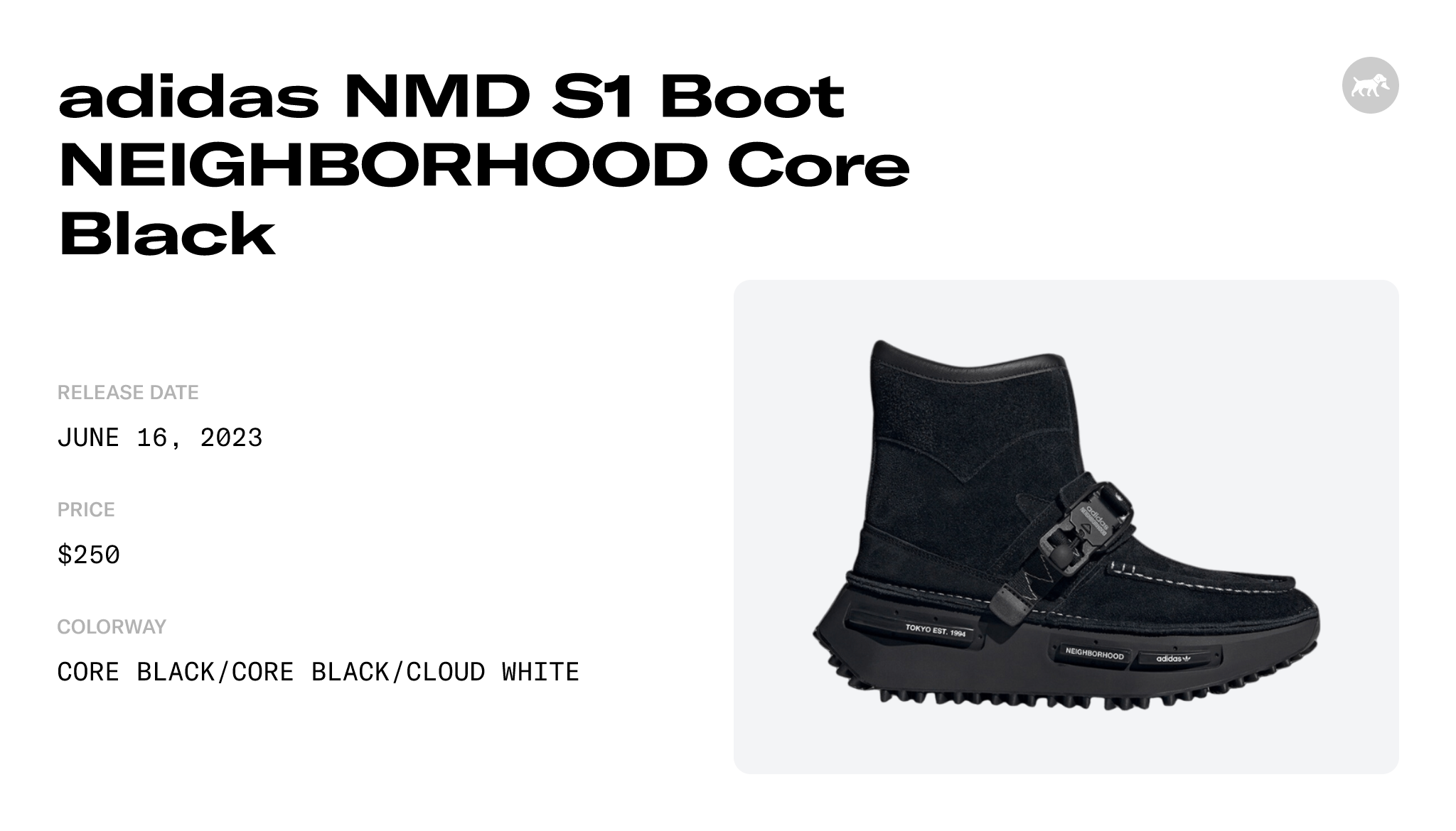 adidas NMD S1 Boot NEIGHBORHOOD Core Black - ID1708 Raffles and