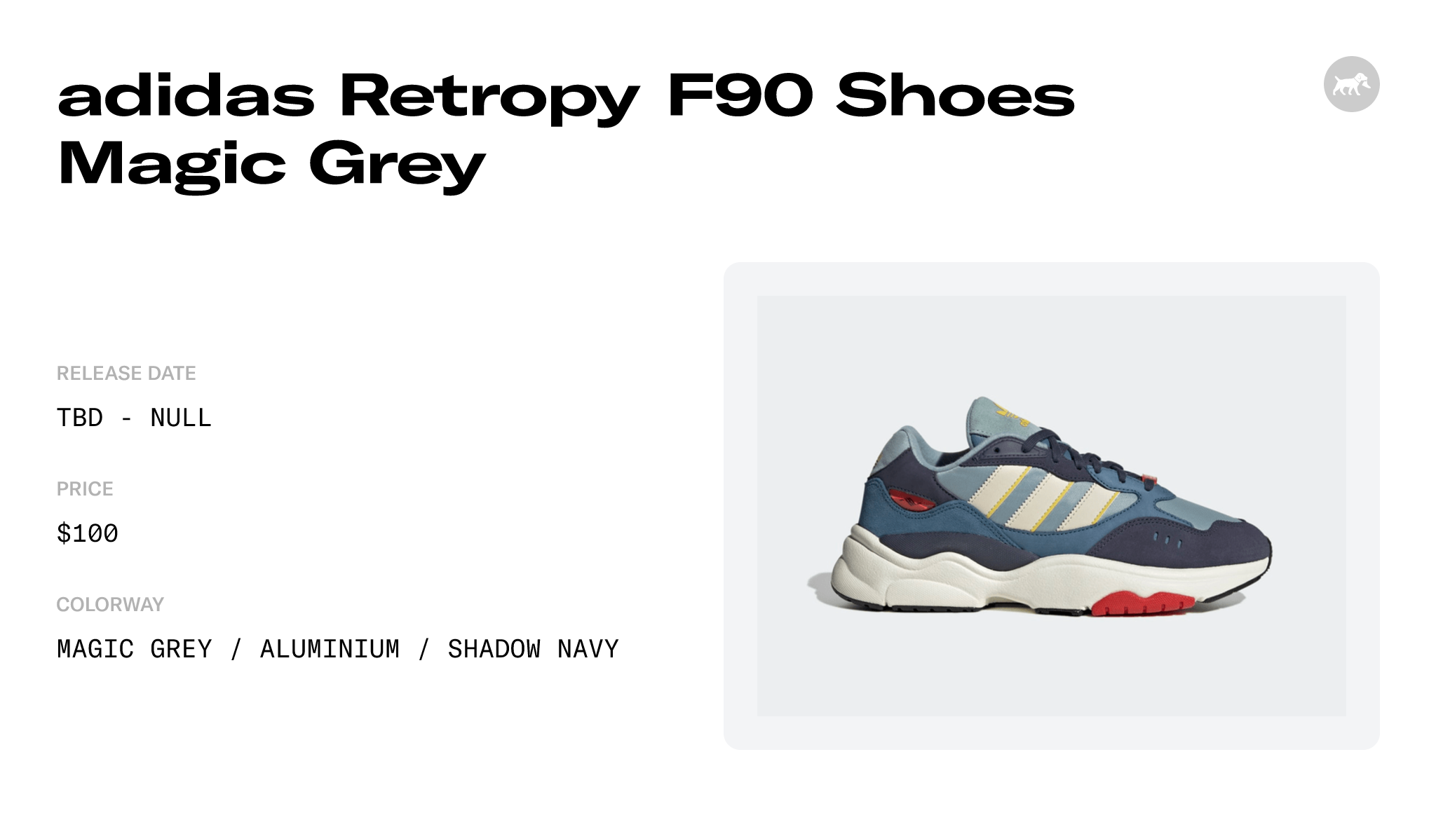 adidas Retropy F90 Shoes Magic Grey - HP8030 Raffles and Release Date