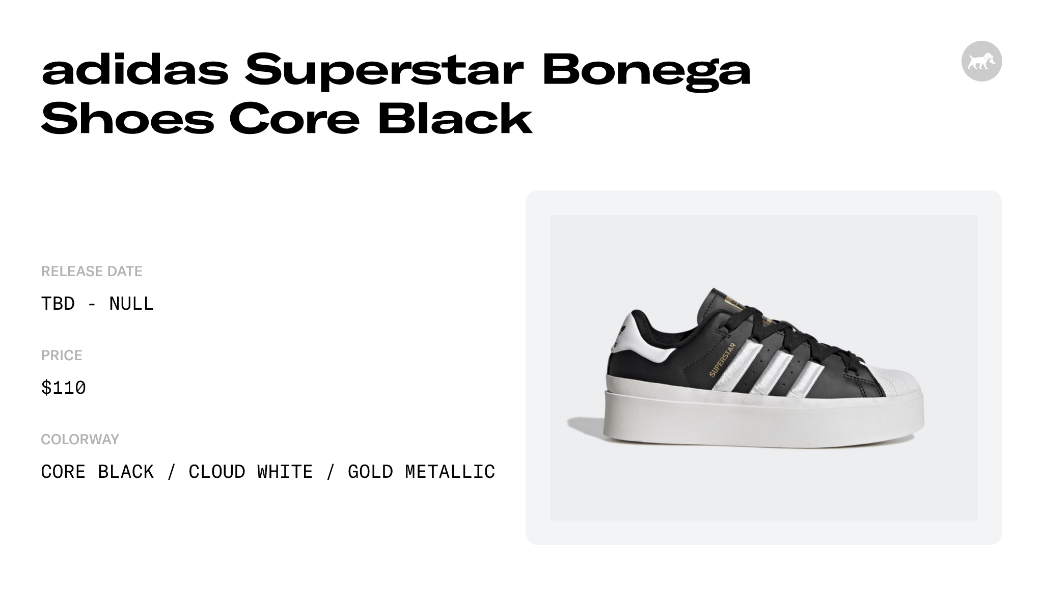 BUY Adidas WMNS Superstar Bonega Core Black