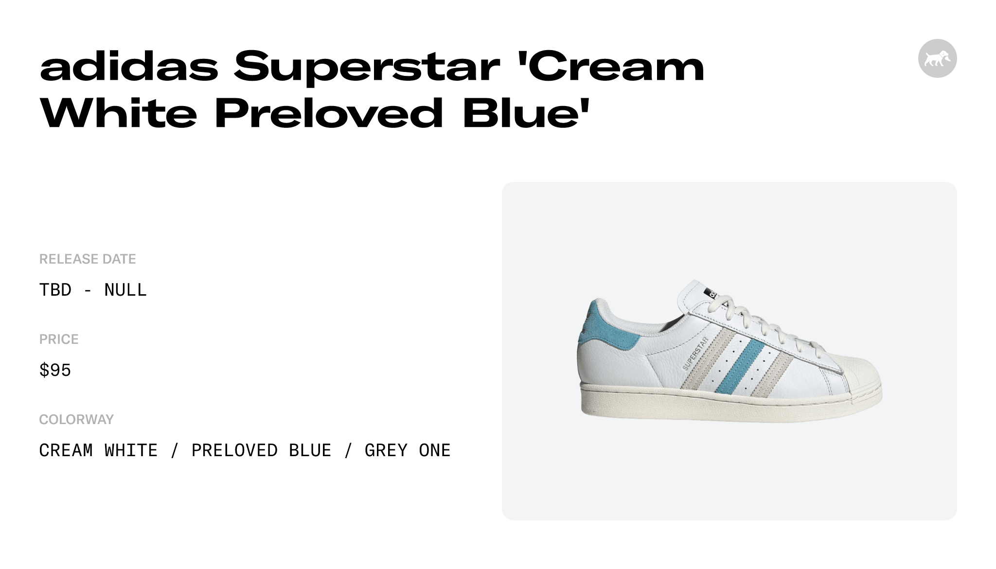 \'Cream Superstar Date Preloved Blue\' Release adidas Raffles GZ9381 and White -