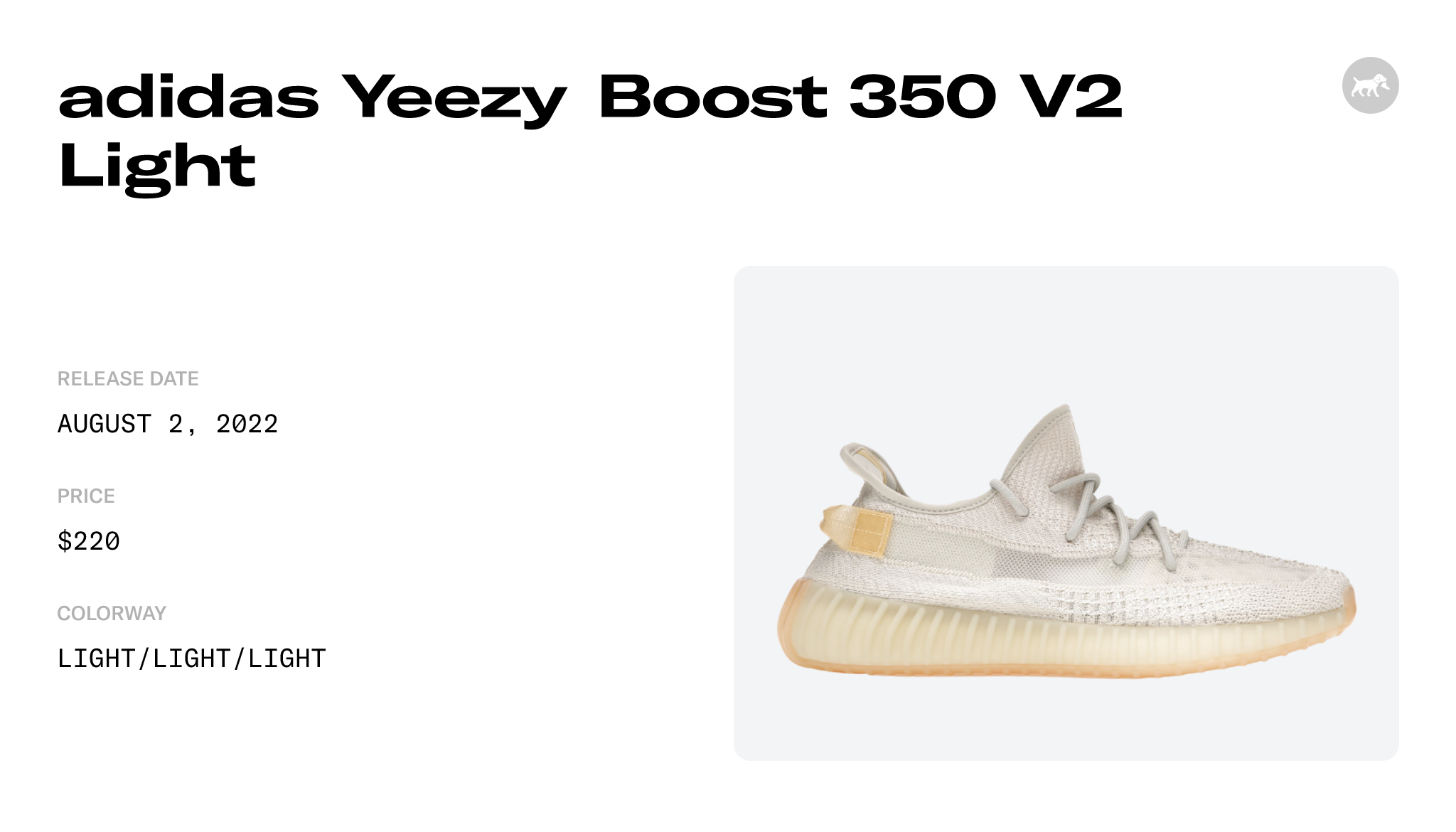 adidas Yeezy Boost 350 v2 Light GY3438 Release Date