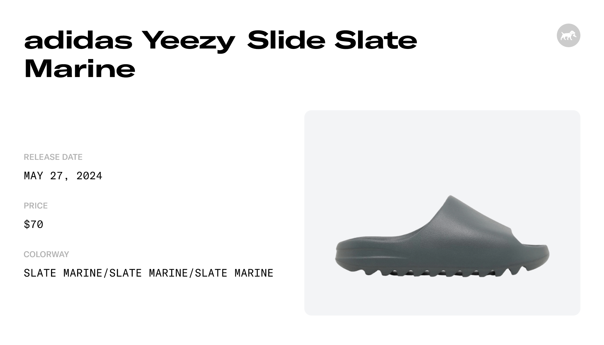 Yeezy Slide Slate Marine 10