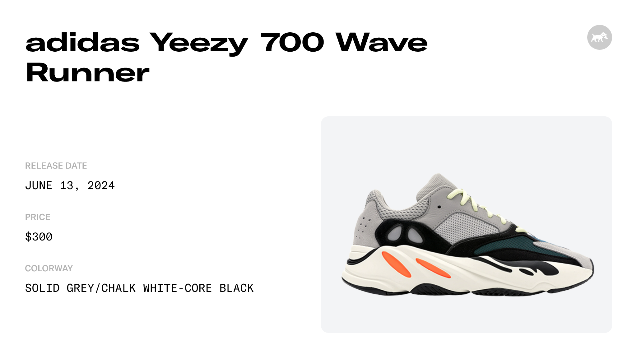 adidas Yeezy 700 Wave Runner - B75571 Raffles and Release Date