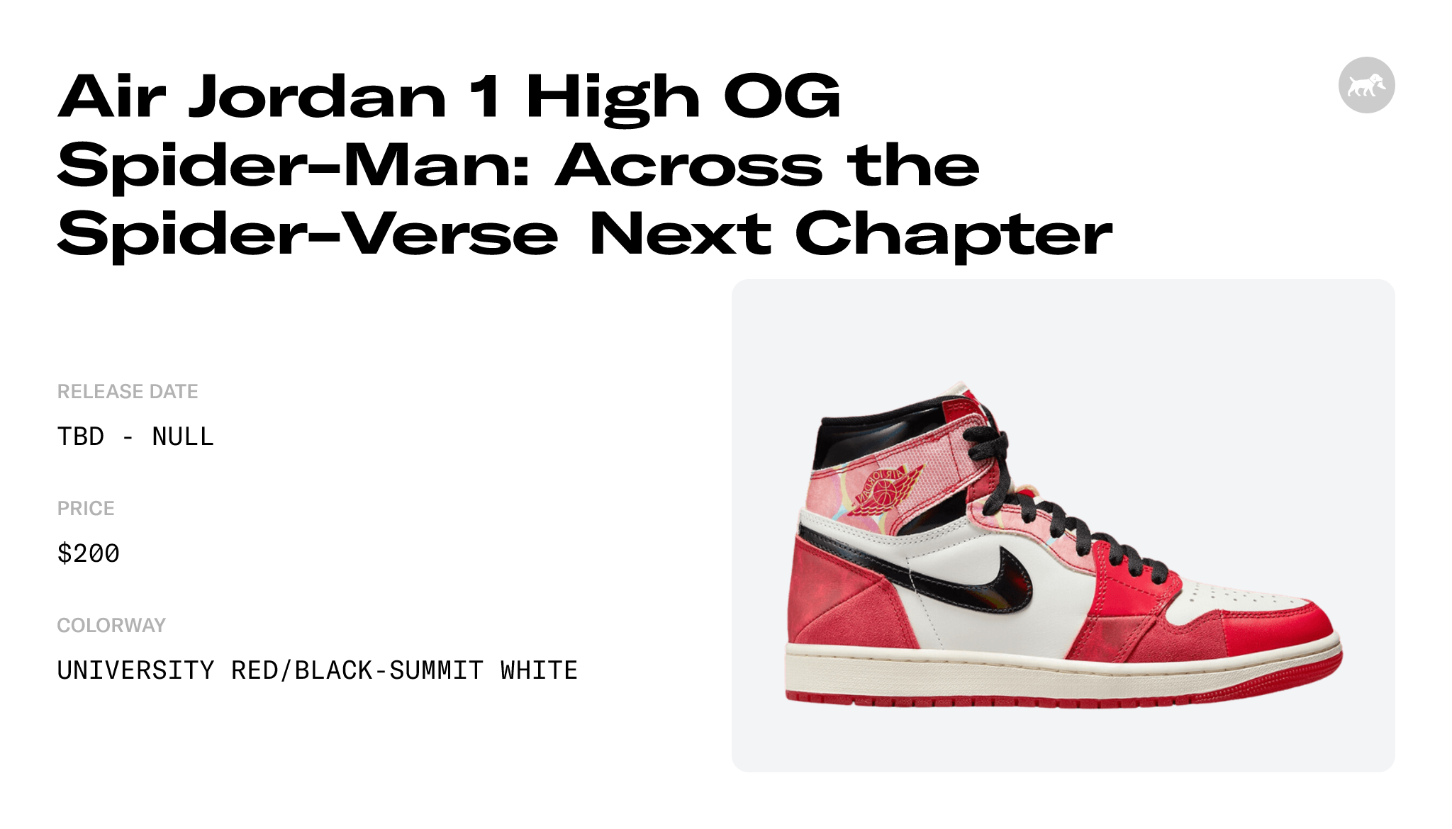 Air Jordan 1 High OG Spider-Man: Across the Spider-Verse Next Chapter  Raffles and Release Date