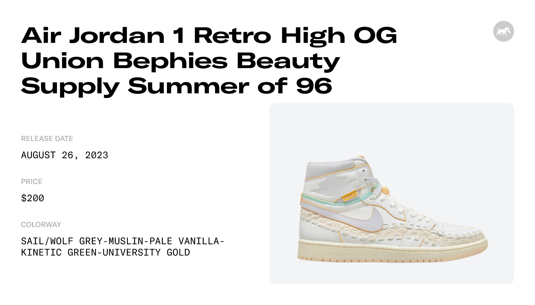 Jordan 1 Retro High OG SP Union LA Bephies Beauty Supply Summer of '96  Men's - FD2565-100 - US