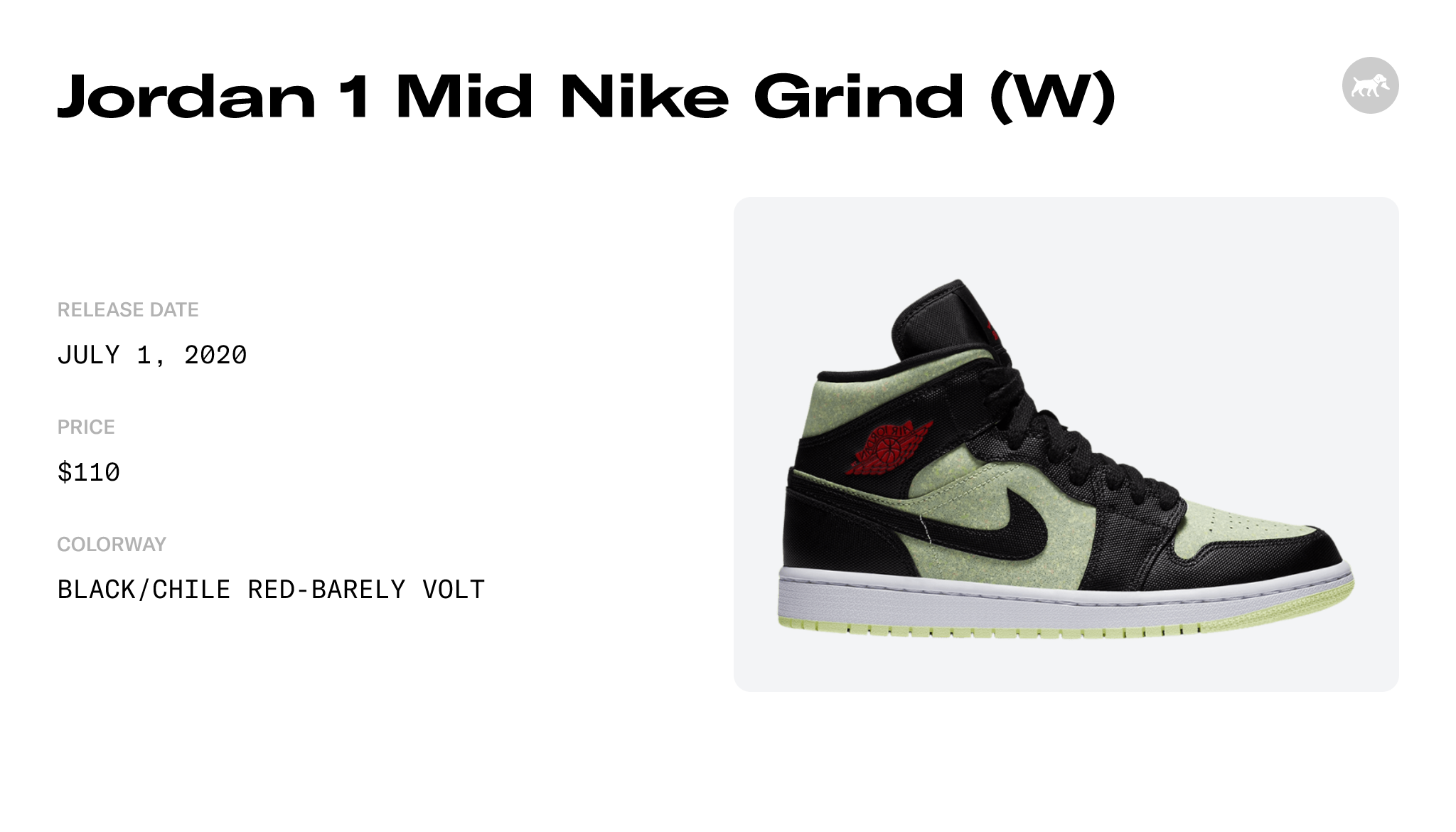 Jordan 1 Mid Nike Grind (W) - CV5276-003 Raffles and Release Date