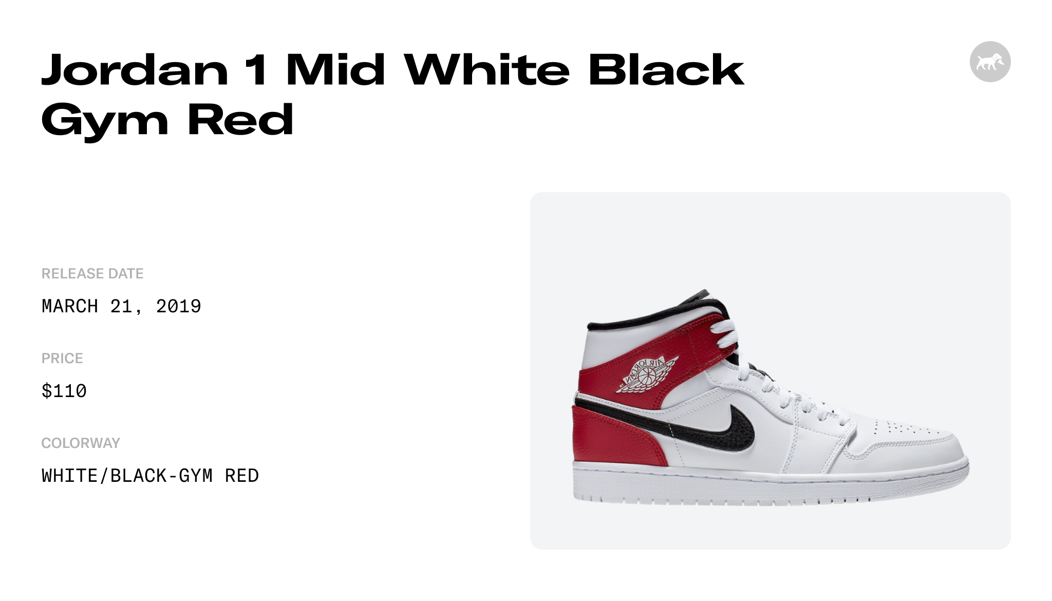 Jordan 1 Mid White Black Gym Red - 554724-116 Raffles and Release Date