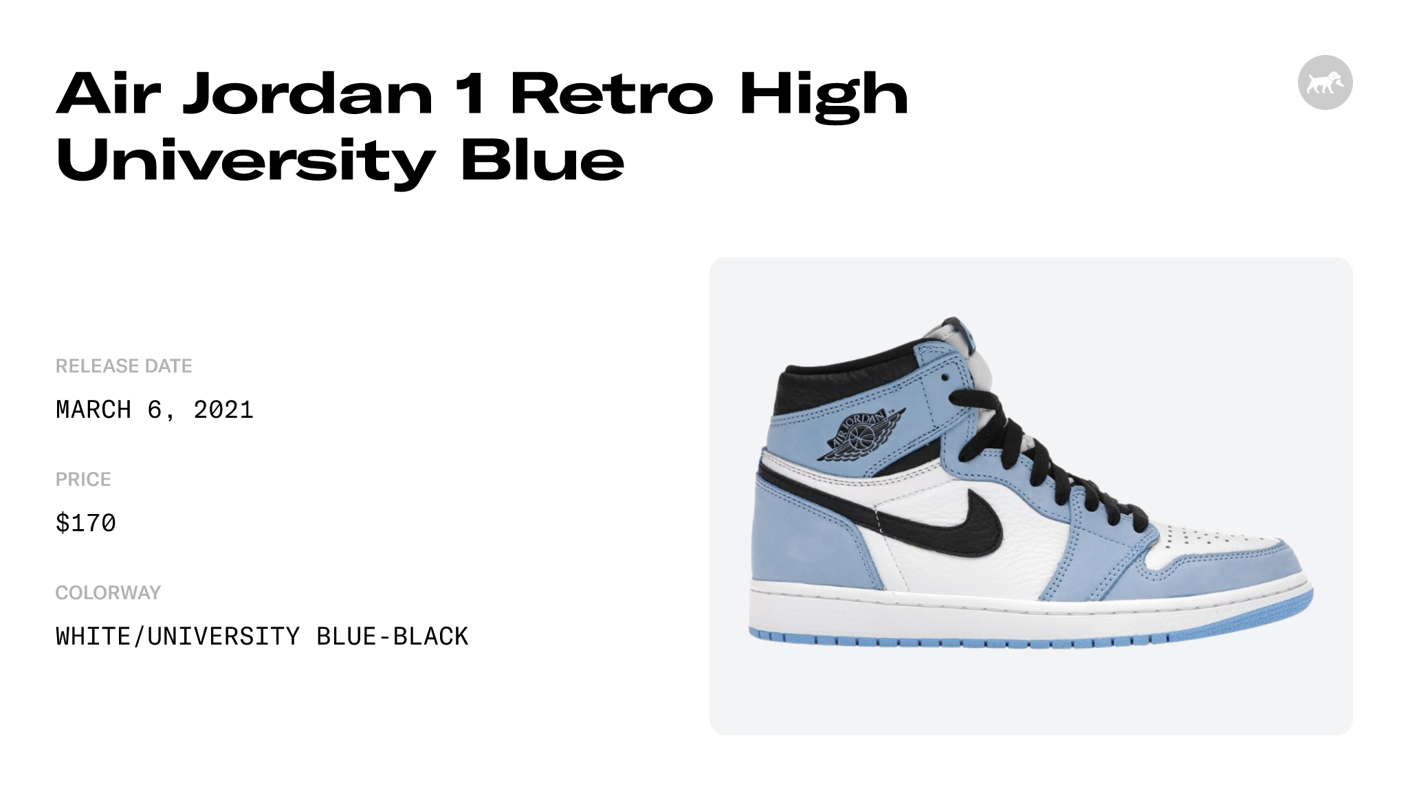 Jordan 1 Retro High OG University Blue Men's - 555088-134 - US