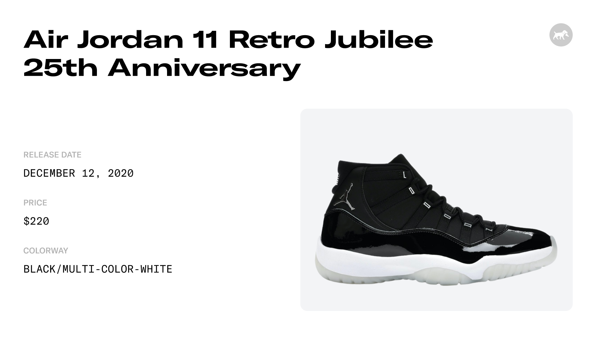 Air Jordan 11 Retro Jubilee 25th Anniversary - CT8012-011 Raffles