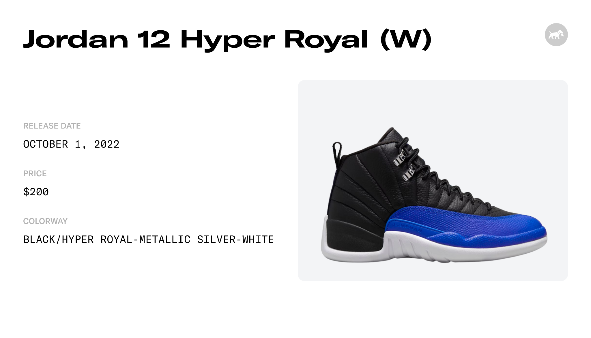 Jordan 12 Hyper Royal (W) - AO6068-004 Raffles and Release Date