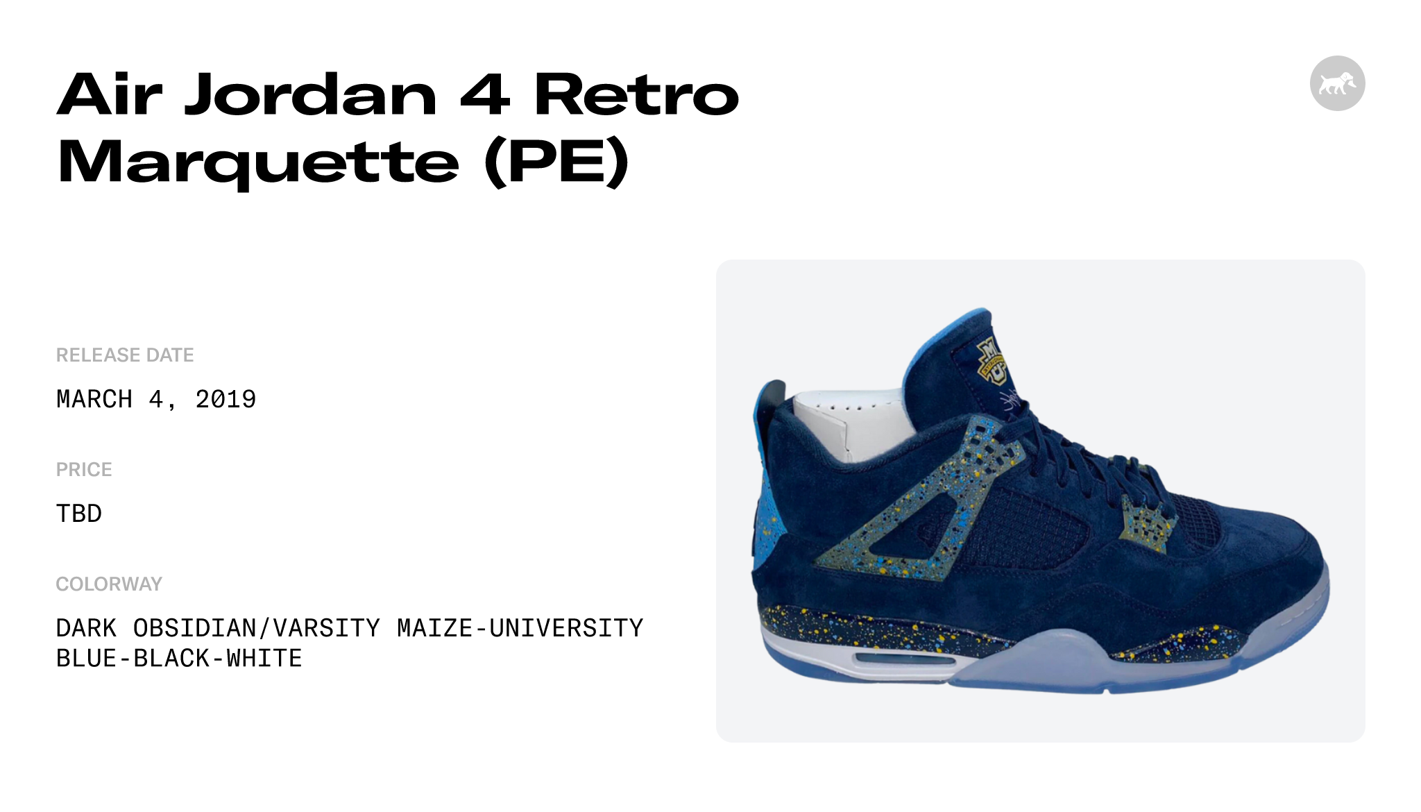 Air Jordan 4 Retro Marquette (PE) Raffles and Release Date