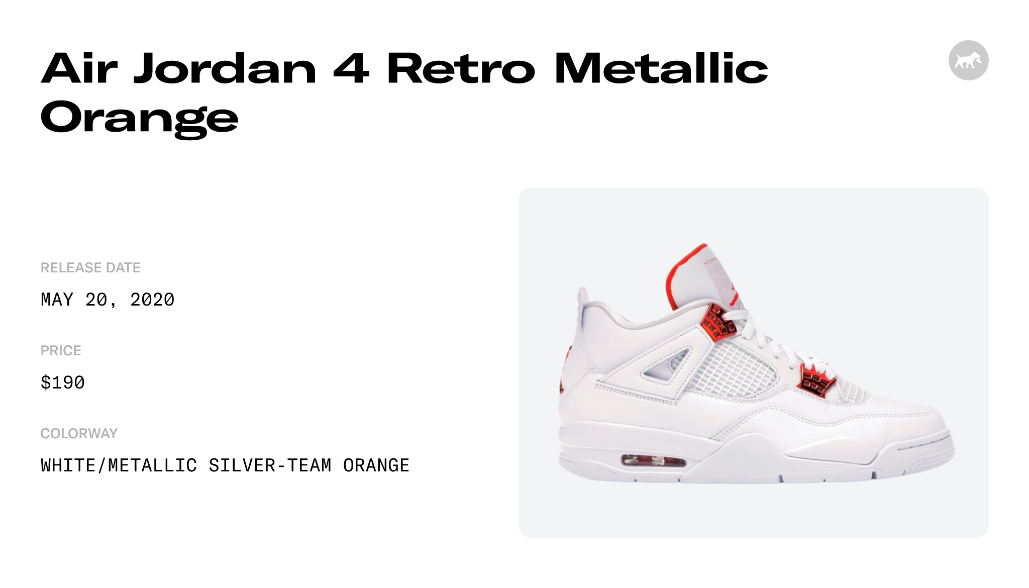 Air Jordan 4 Retro Metallic Orange - CT8527-118