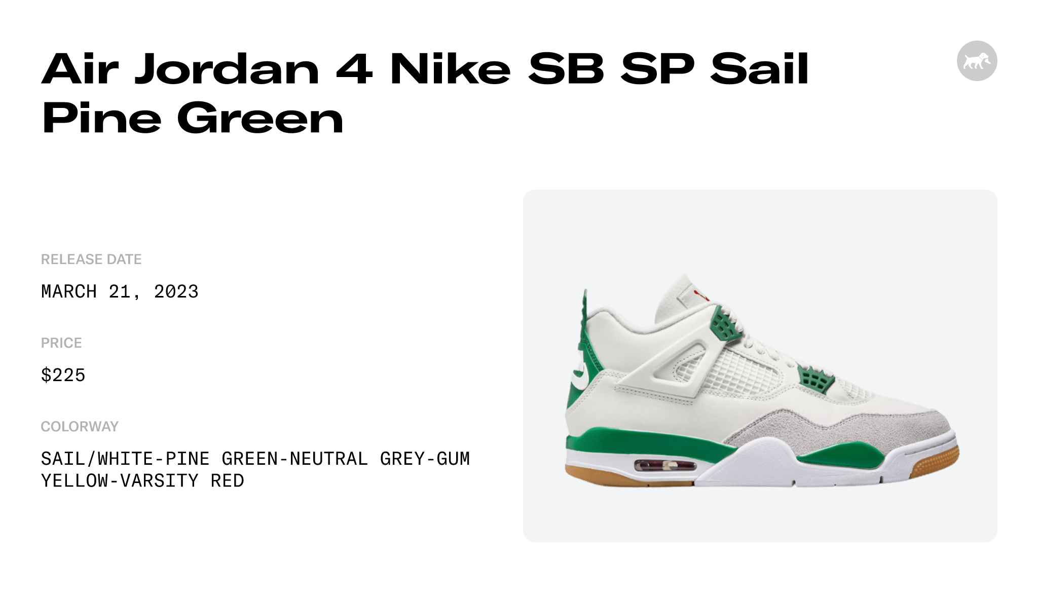 Jordan 4 Retro SB Pine Green Men's - DR5415-103 - US