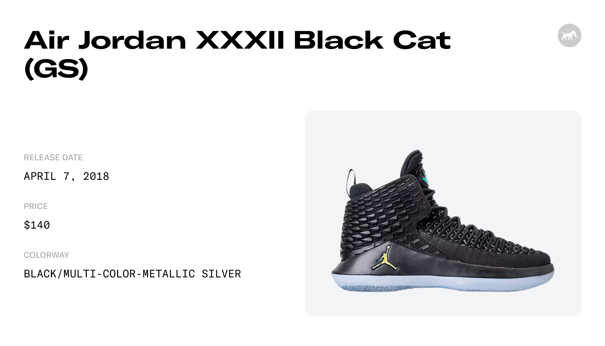 Air Jordan XXXII Black Cat (GS) - AA1254-003 Raffles and Release Date