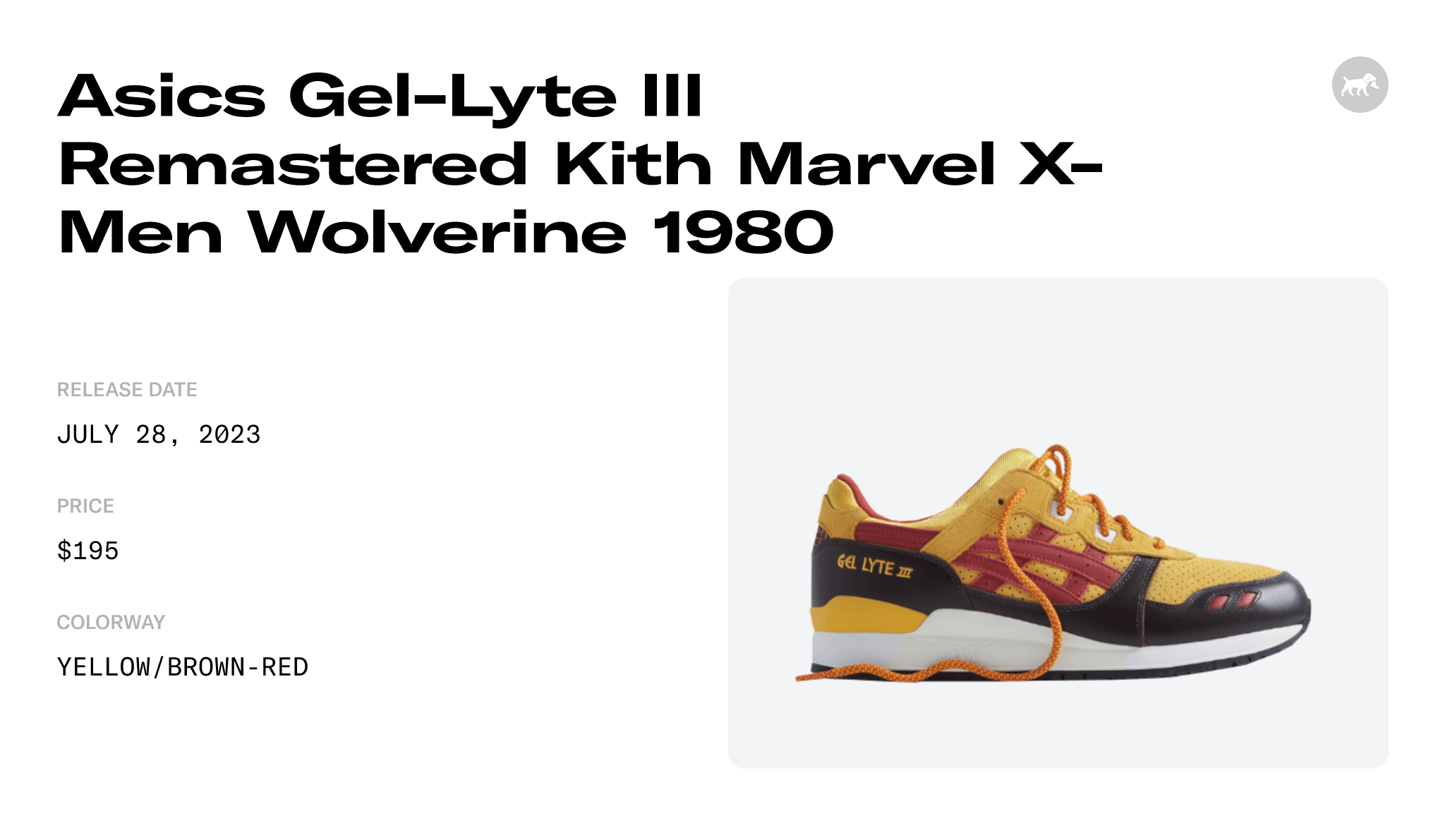 Asics Gel-Lyte III Remastered Kith Marvel X-Men Wolverine 1980