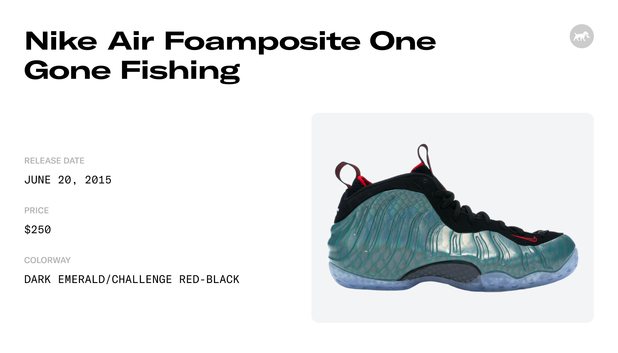 Nike Air Foamposite One Gone Fishing - 575420-300 Raffles and Release Date