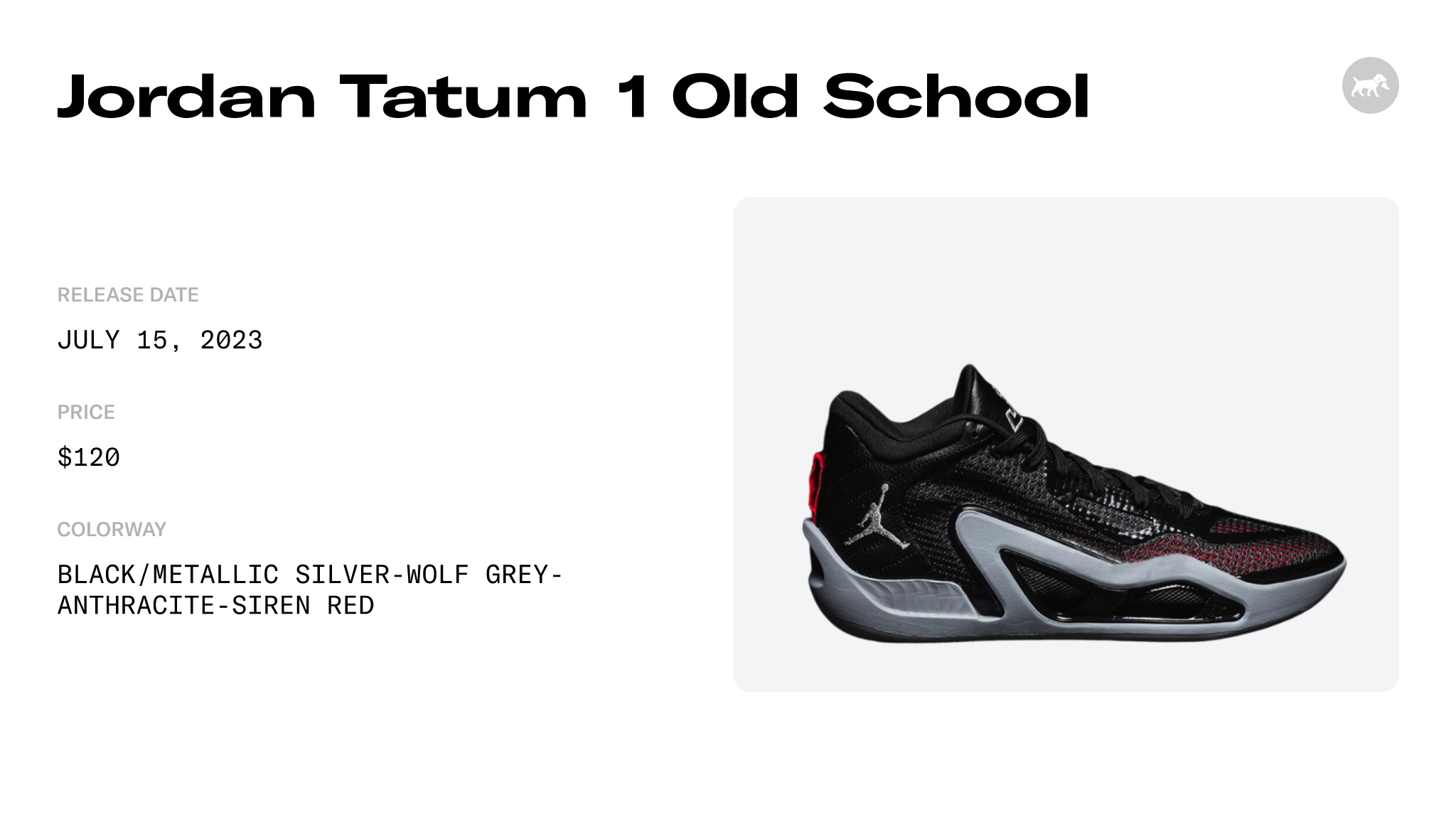 Jordan Tatum 1 Old School DZ3323-001 Release Date