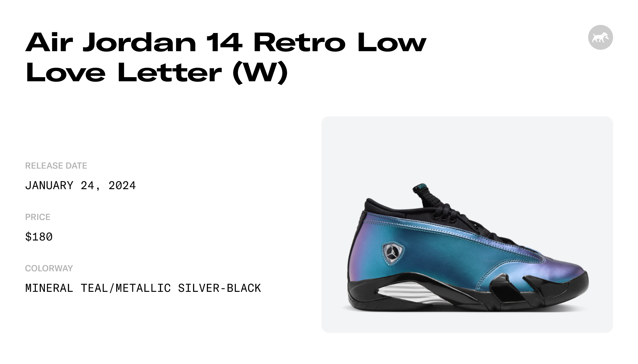 Air Jordan 14 Retro Low Mineral Teal (W) Raffles and Release Date