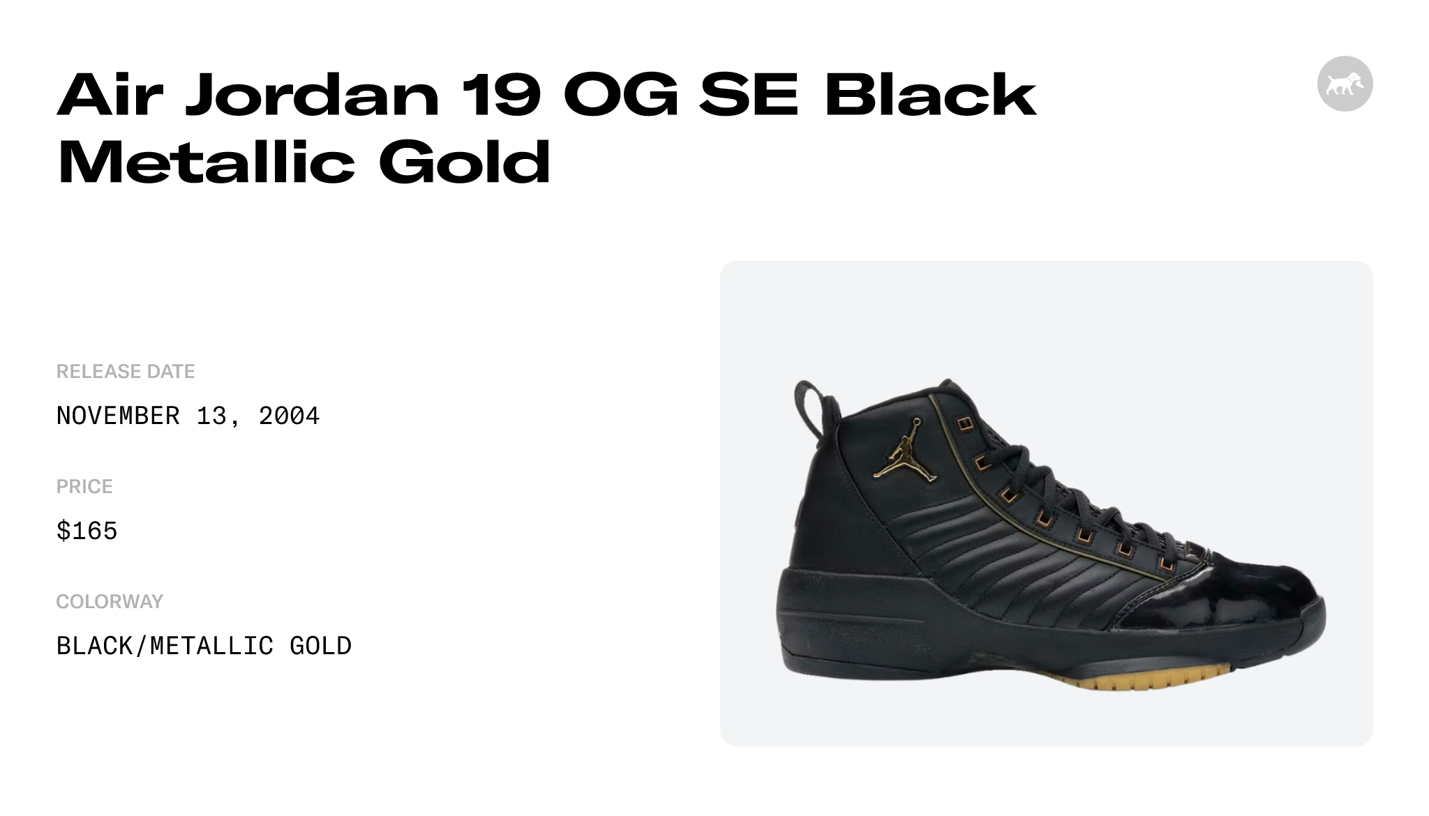 Air Jordan 19 OG SE Black Metallic Gold - 308492-071 Raffles and ...
