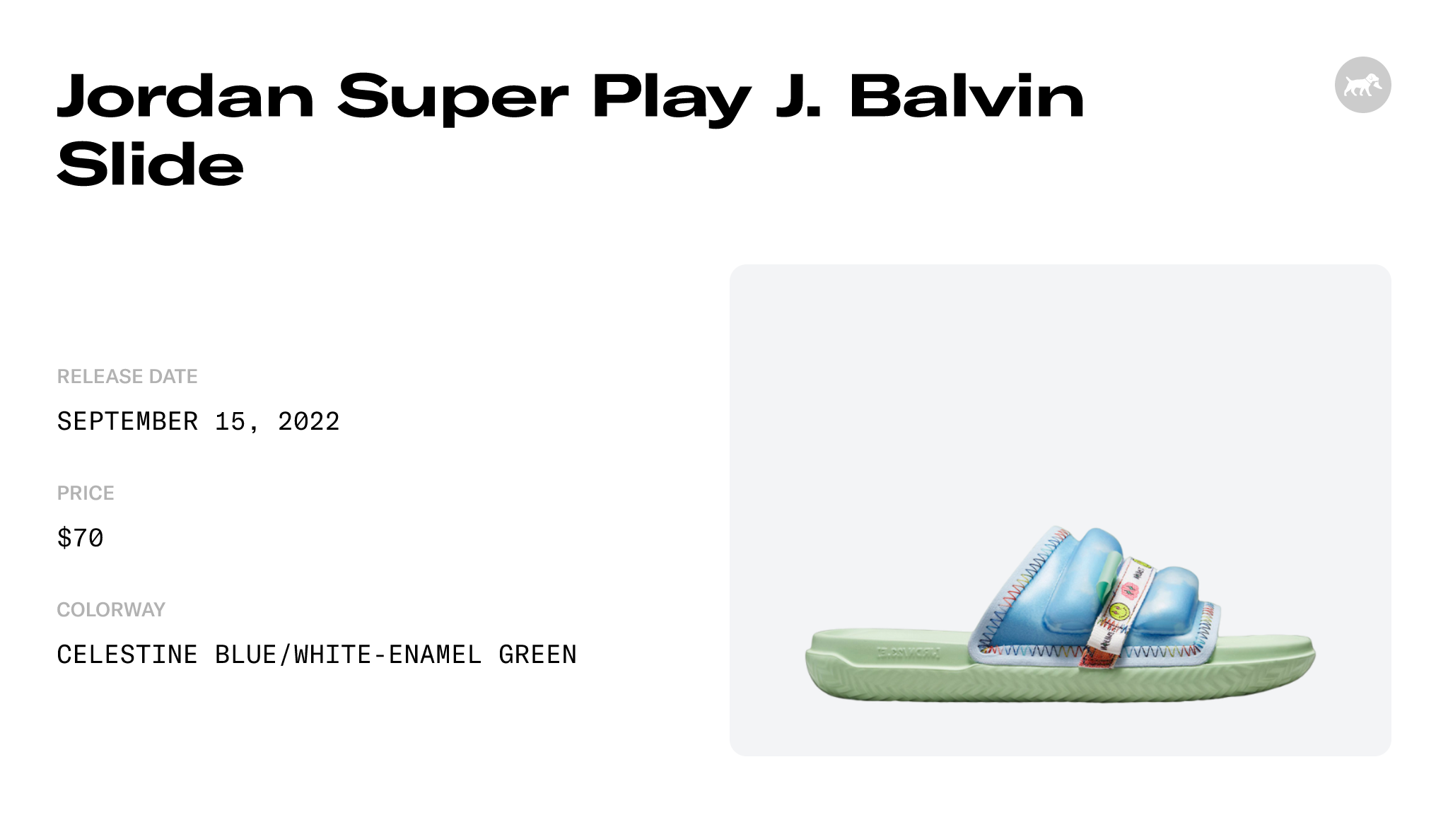 Jordan Super Play J. Balvin Slide - DR1330-413 Raffles and Release