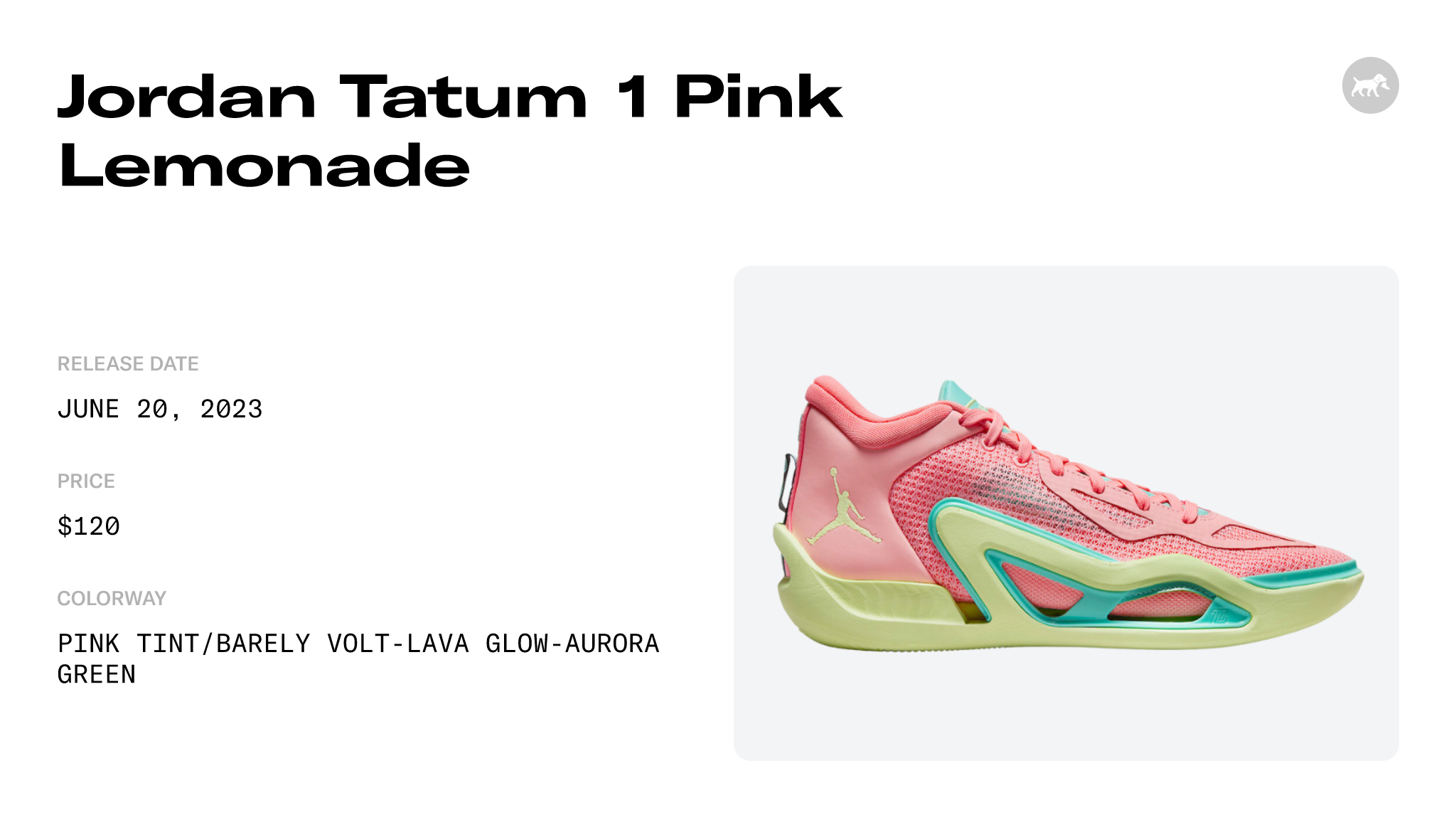Jordan Tatum 1 Pink Lemonade DX6733-600 Release Date