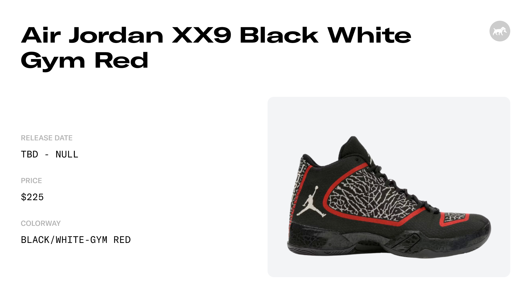 Air Jordan XX9 Black White Gym Red - 695515-023 Raffles and Release Date
