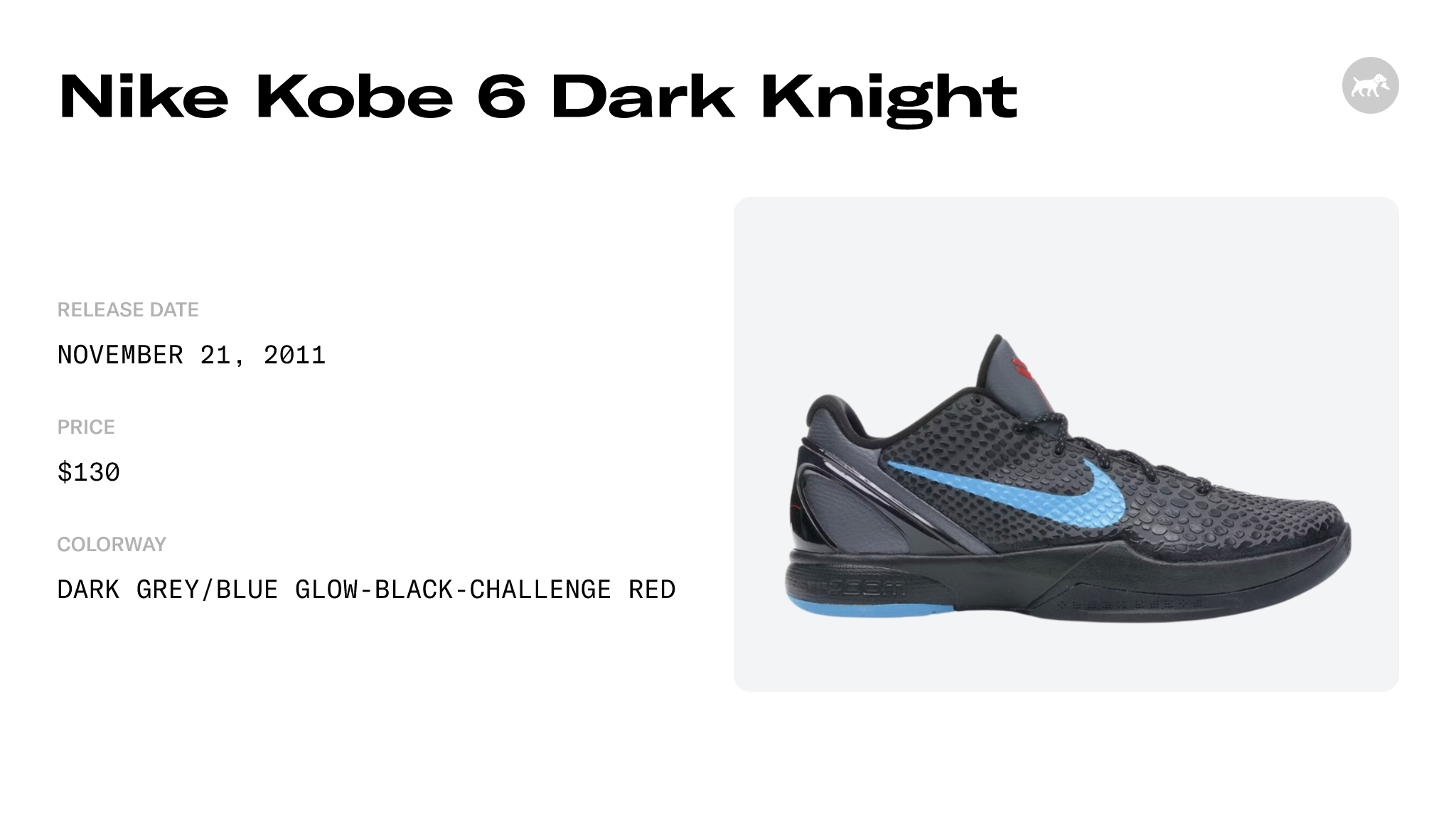 Nike Kobe 6 Dark Knight - 429659-016 Raffles and Release Date