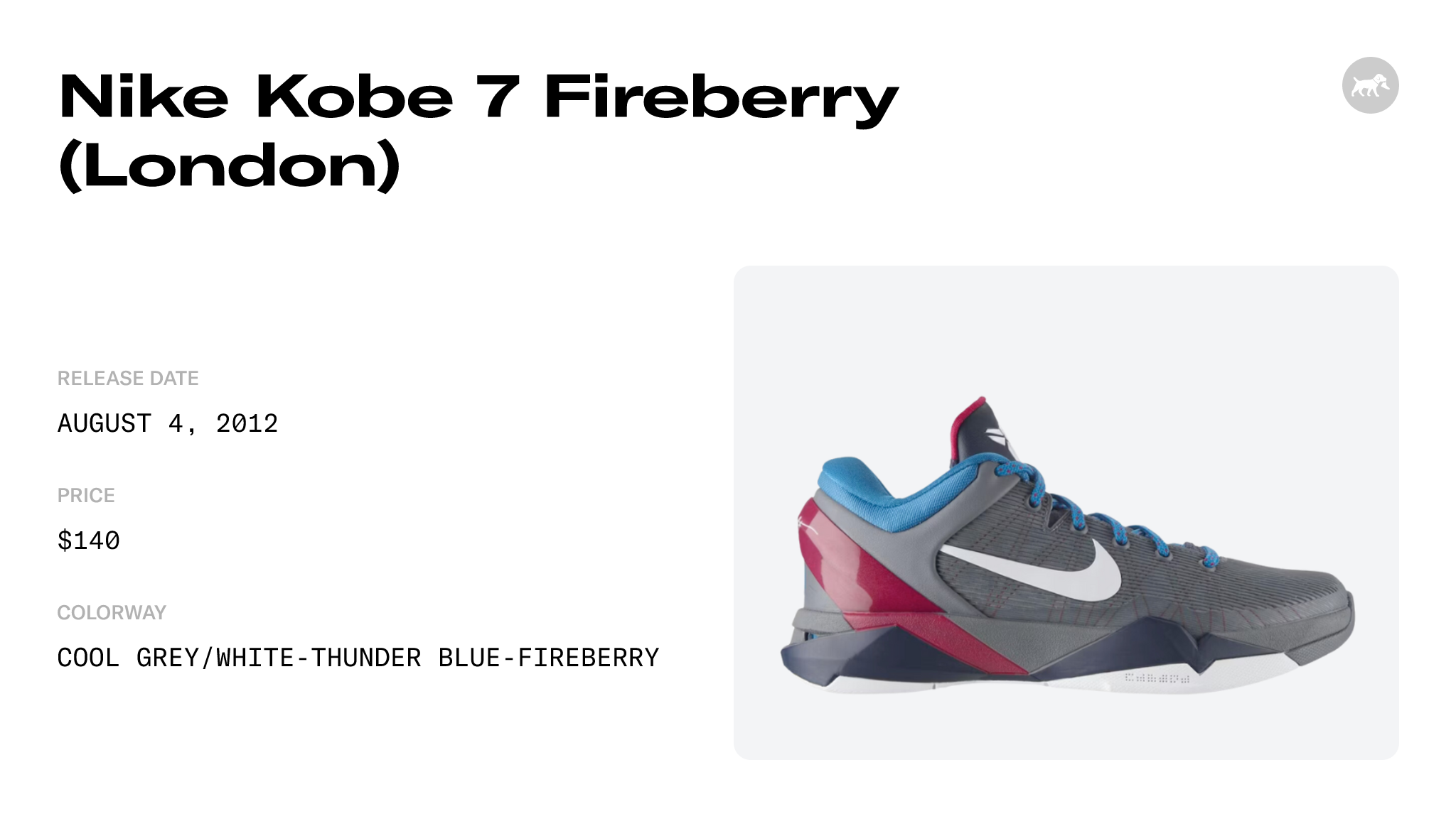 Nike Kobe 7 Fireberry (London) - 488371-004 Raffles and Release Date