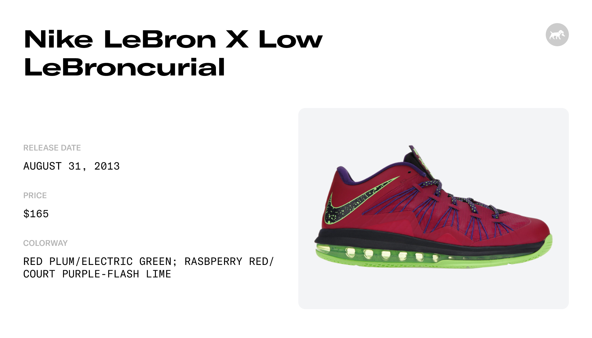 Nike LeBron X Low LeBroncurial - 579765-601 Raffles and Release Date