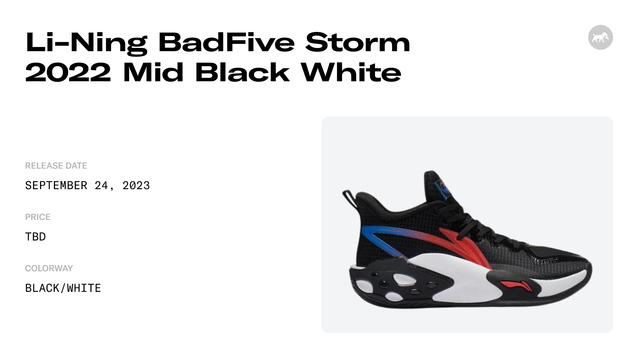 Li-Ning BadFive Storm 2022 Mid Black White - ABFS007-2 Raffles and ...