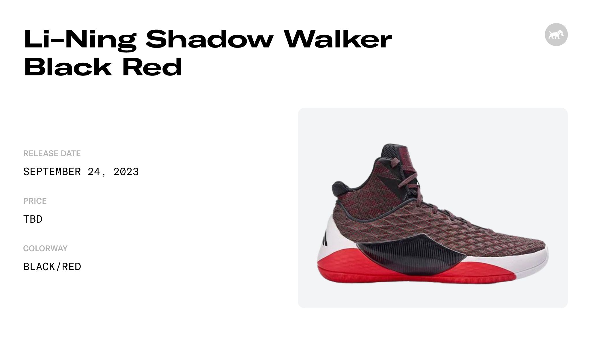 Li-Ning Shadow Walker Black Red - ABAN019-1 Raffles and Release Date