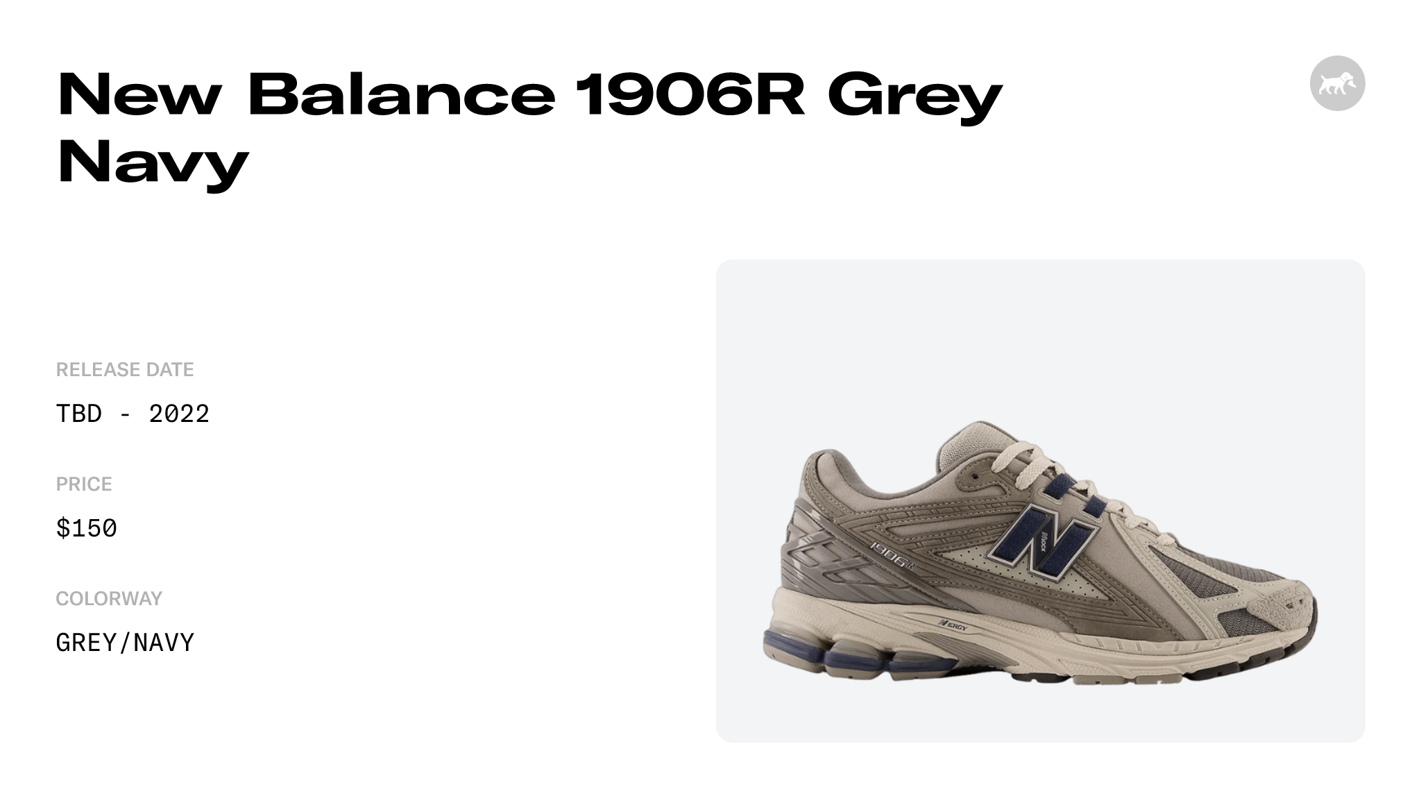 New Balance 1906R Grey Navy - M1906RGN Raffles and Release Date