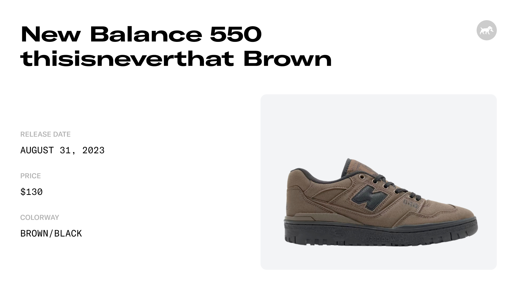 New Balance 550 thisisneverthat Brown - BB550TN Raffles and