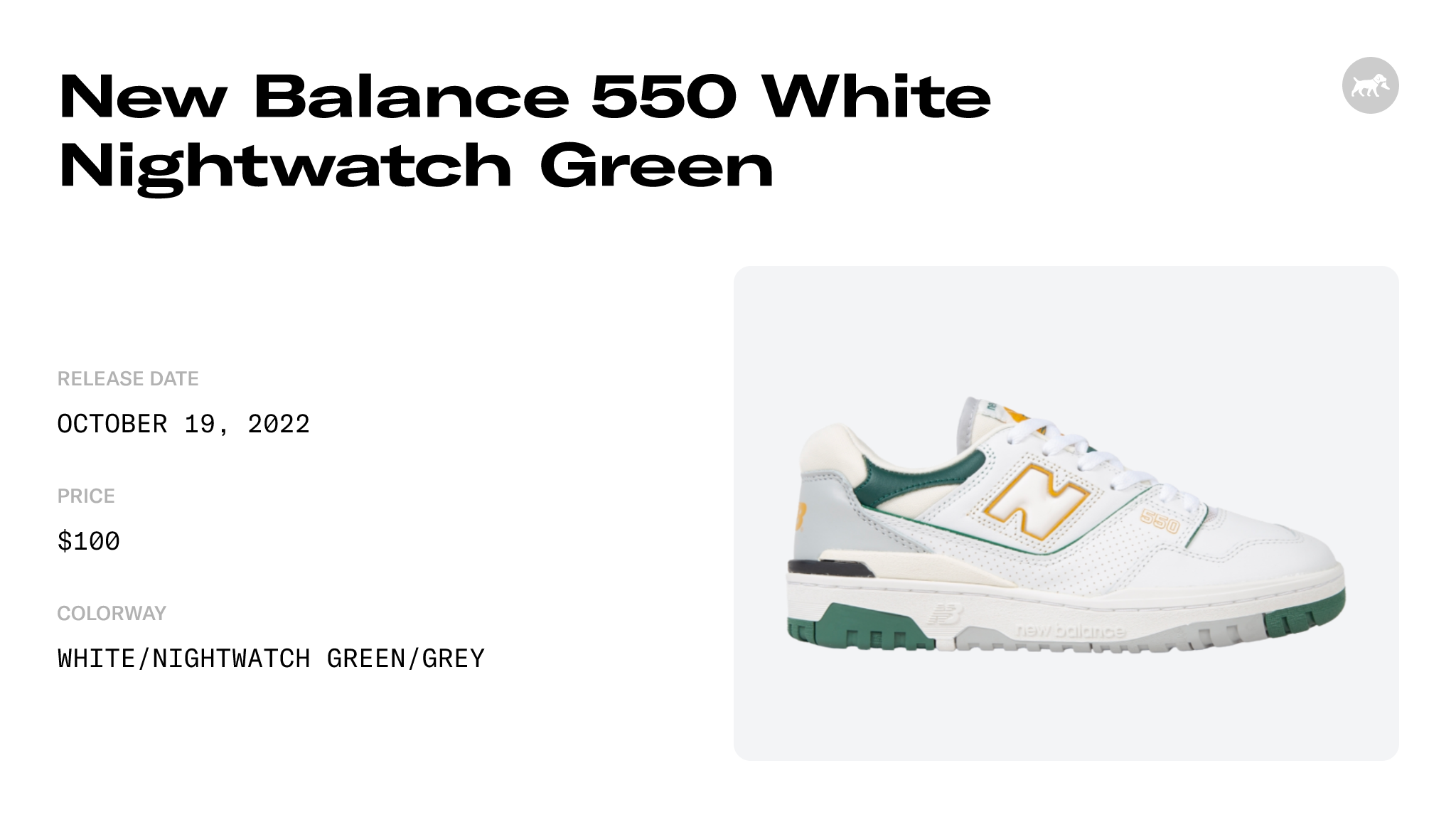 New Balance 550 Nightwatch Green BB550PWC