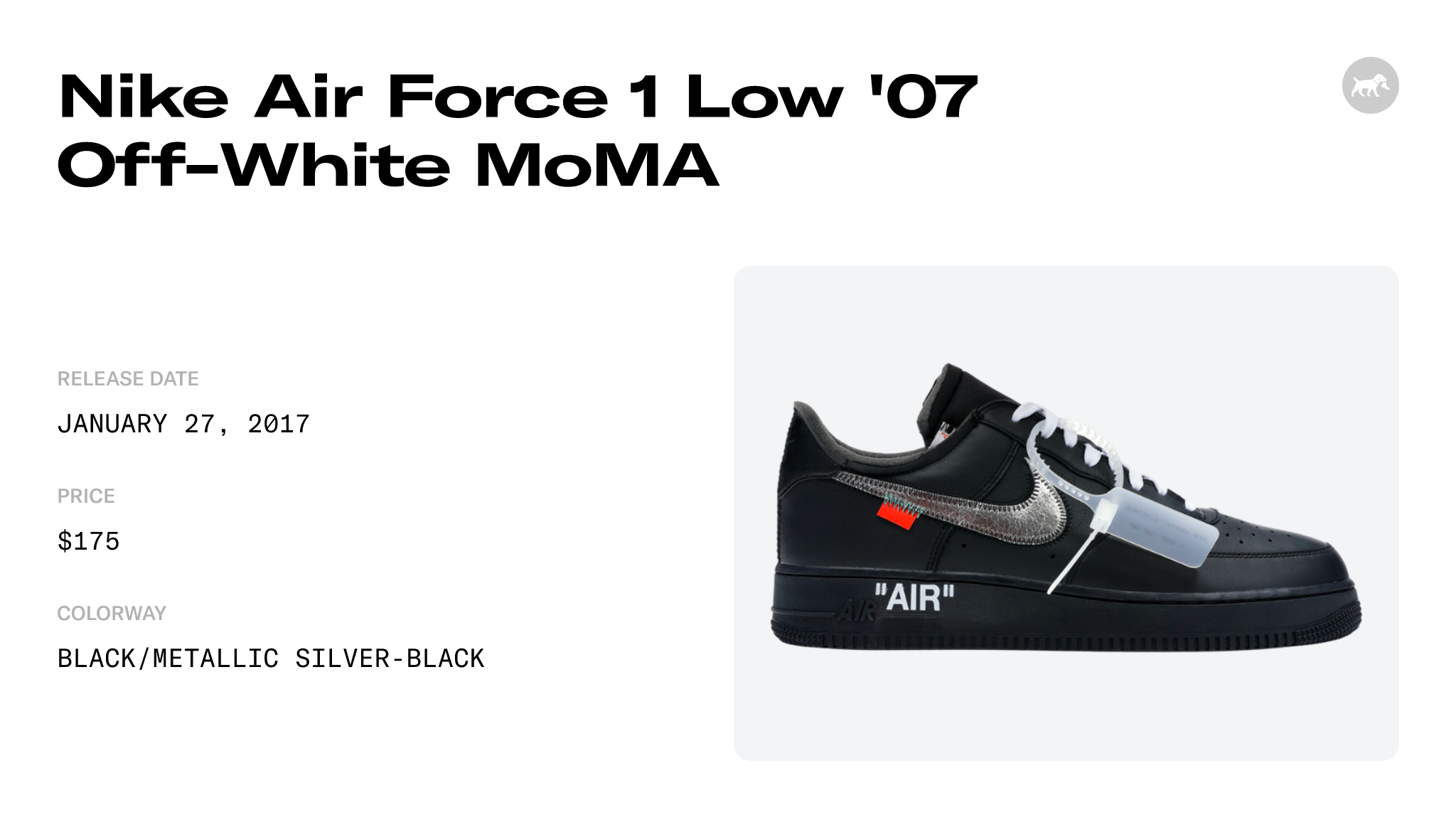 Buy Off-White x Air Force 1 Low '07 'MoMA' - AV5210 001 - Black