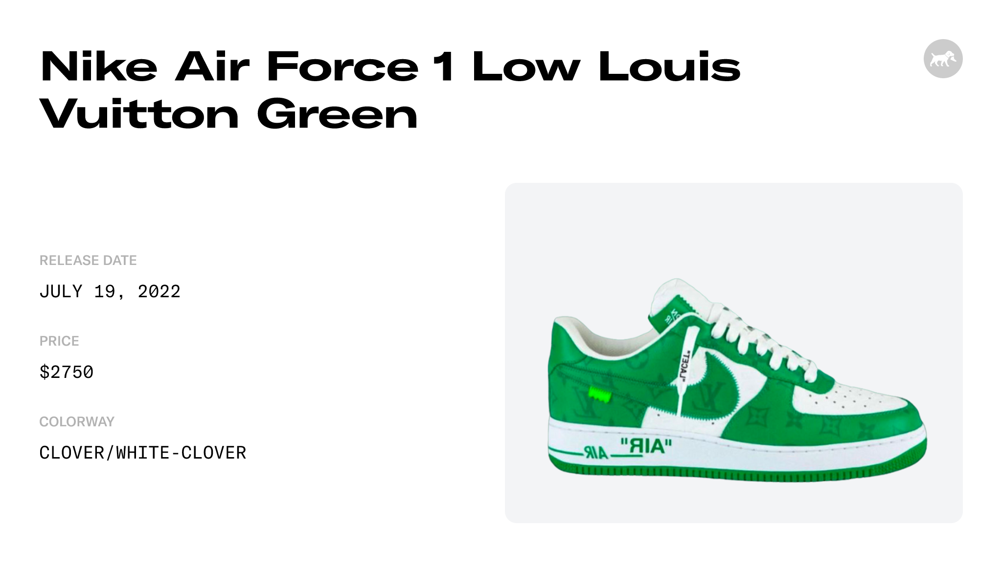 Air Force 1 Low Louis Vuitton White Green