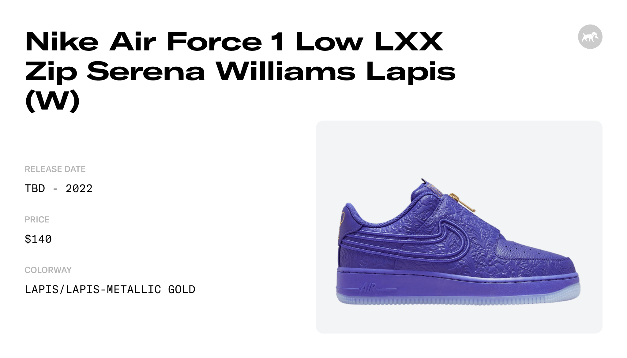 Nike Air Force 1 Low LXX Zip Serena Williams Lapis (Women's
