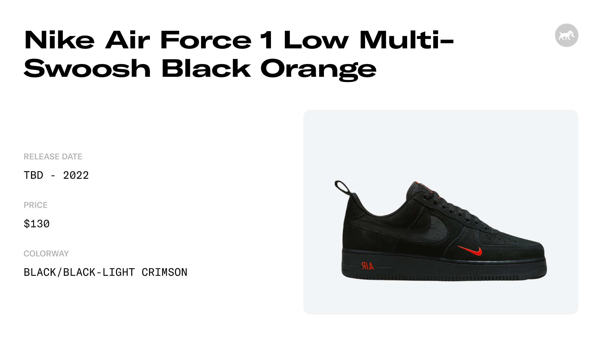 Nike Air Force 1 Low Multi-Swoosh Black Orange - DZ4514-001 Raffles and  Release Date