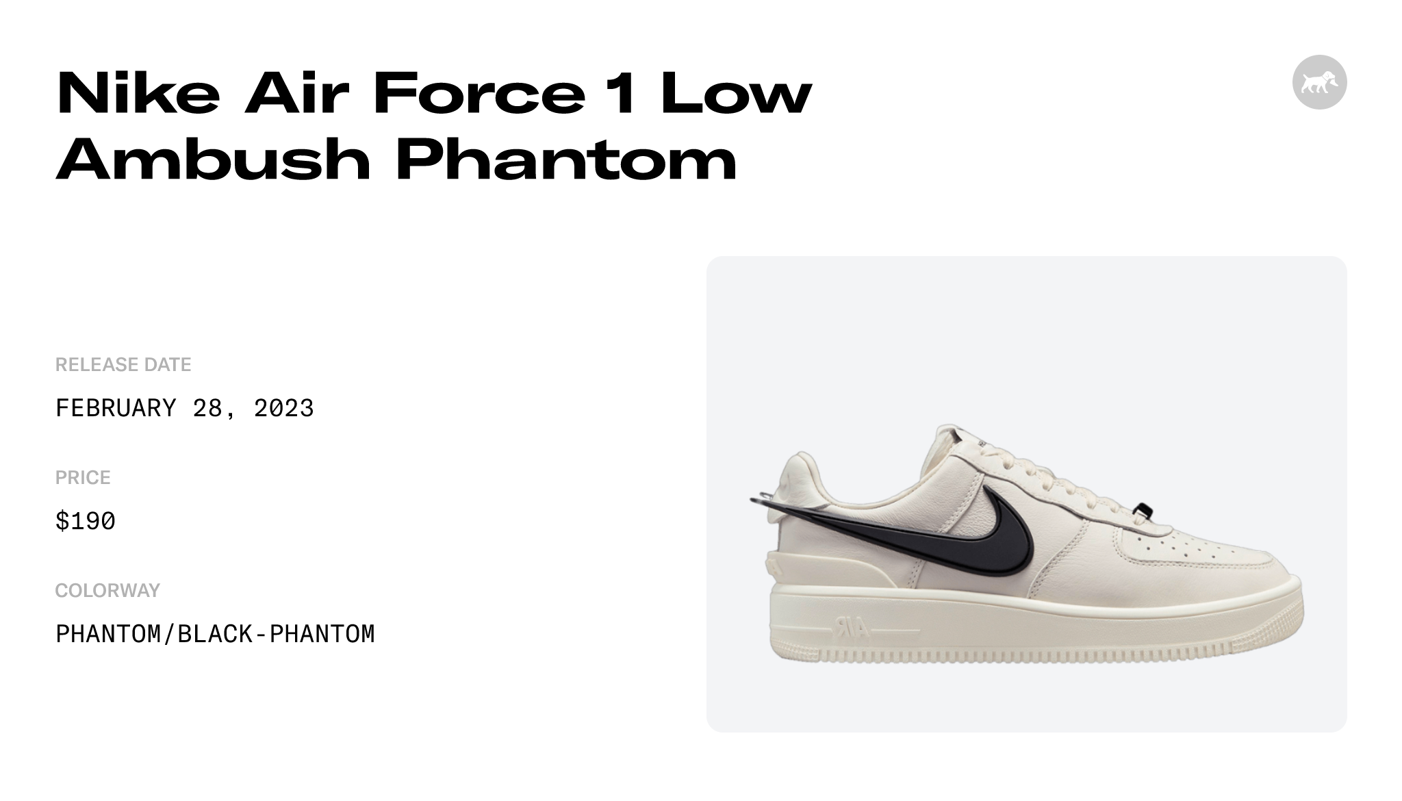 Air Force 1 x Ambush 'Phantom' (DV3464-002) Release Date. Nike SNKRS