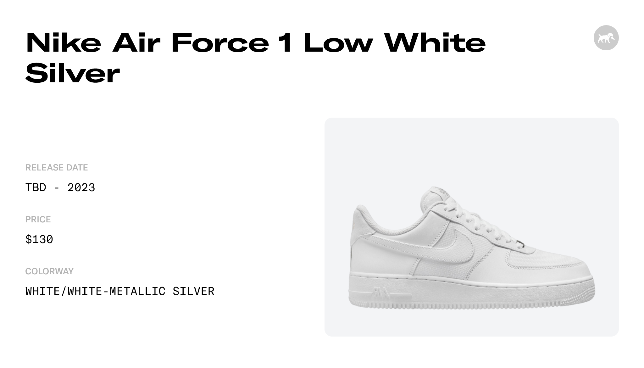 Nike Air Force 1 Low White/Silver FJ4004-100