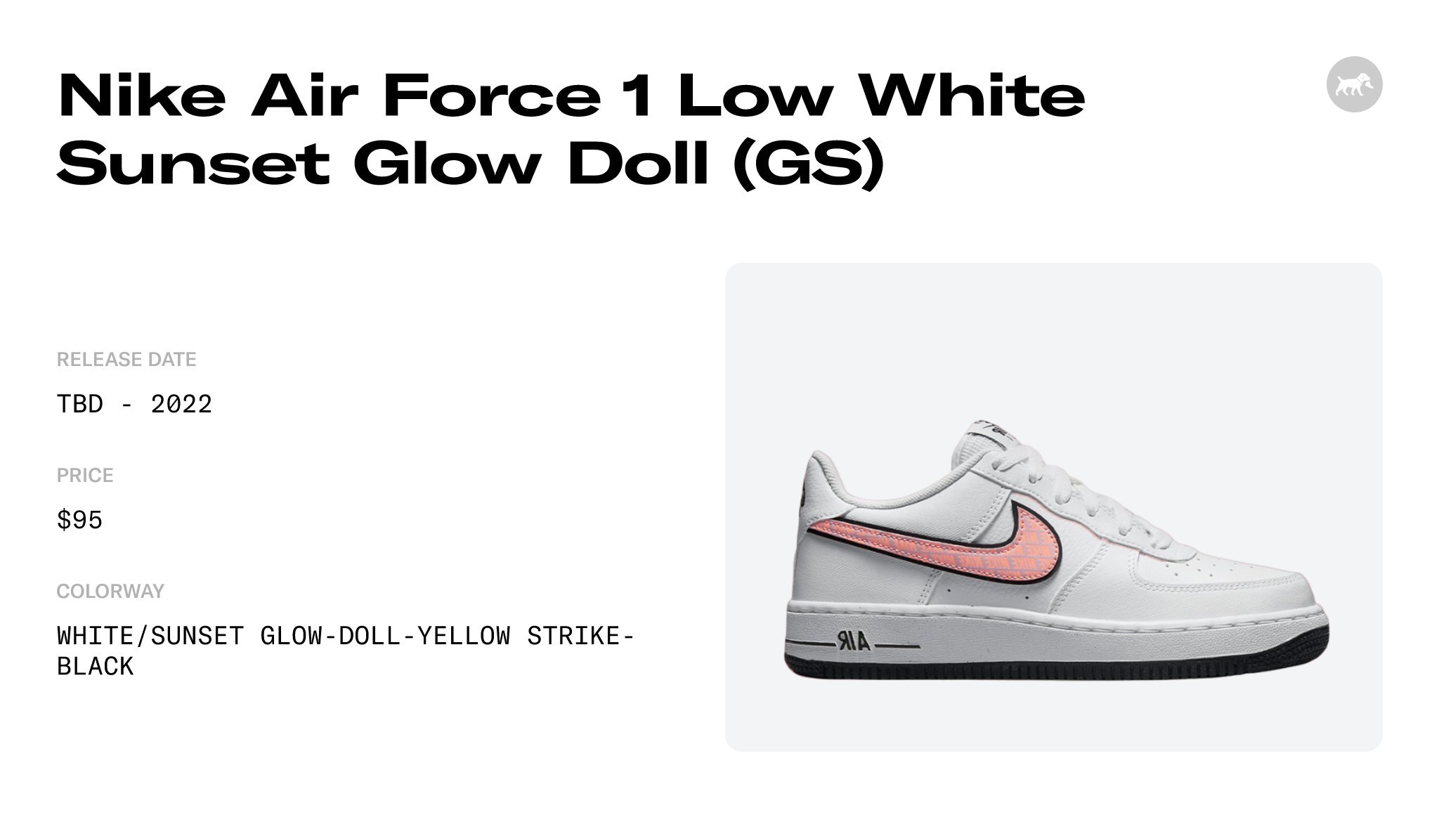 Nike Air Force 1 GS DZ6307-100 Release Info