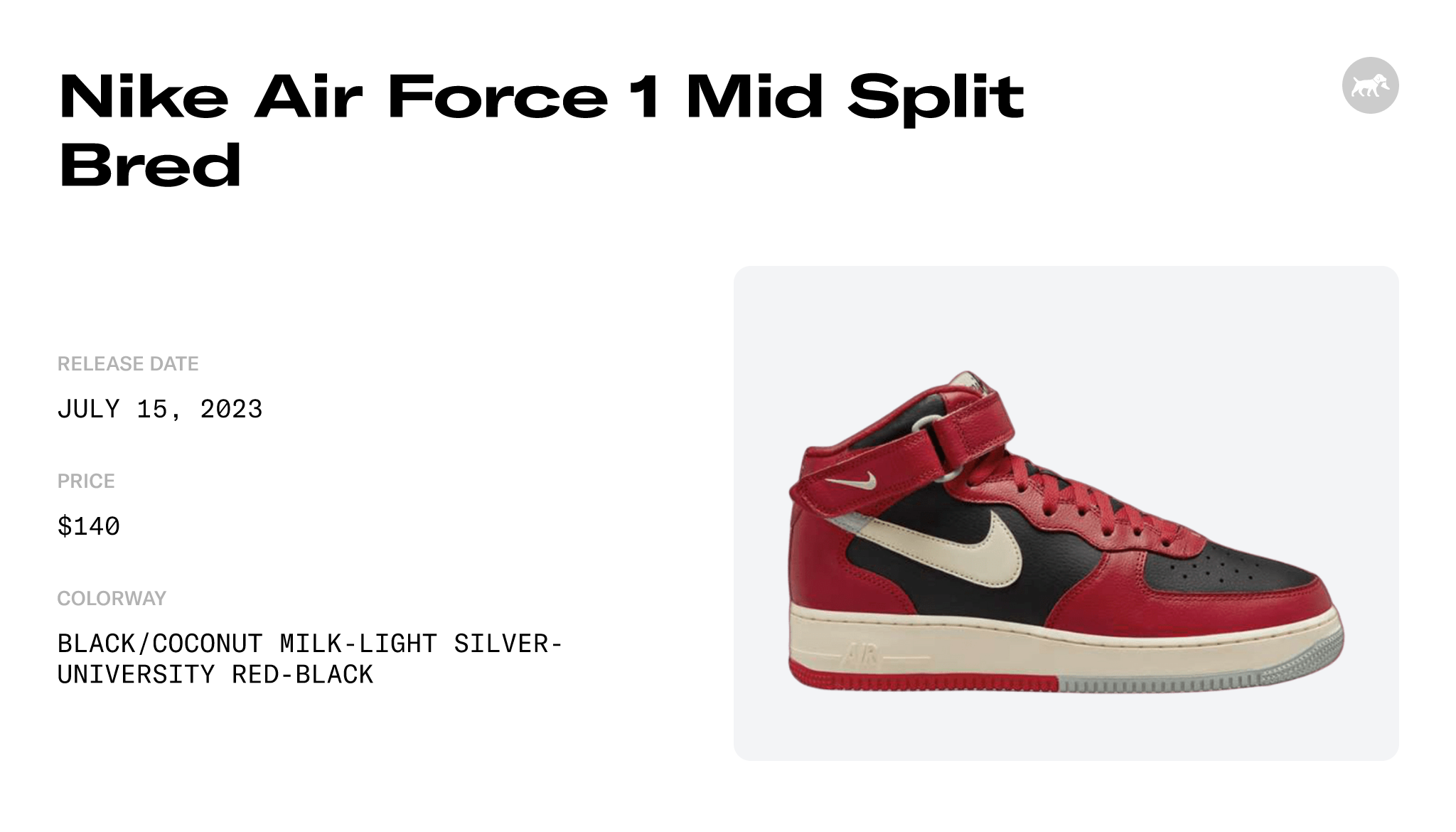 Nike Air Force 1 Mid Split Black Red