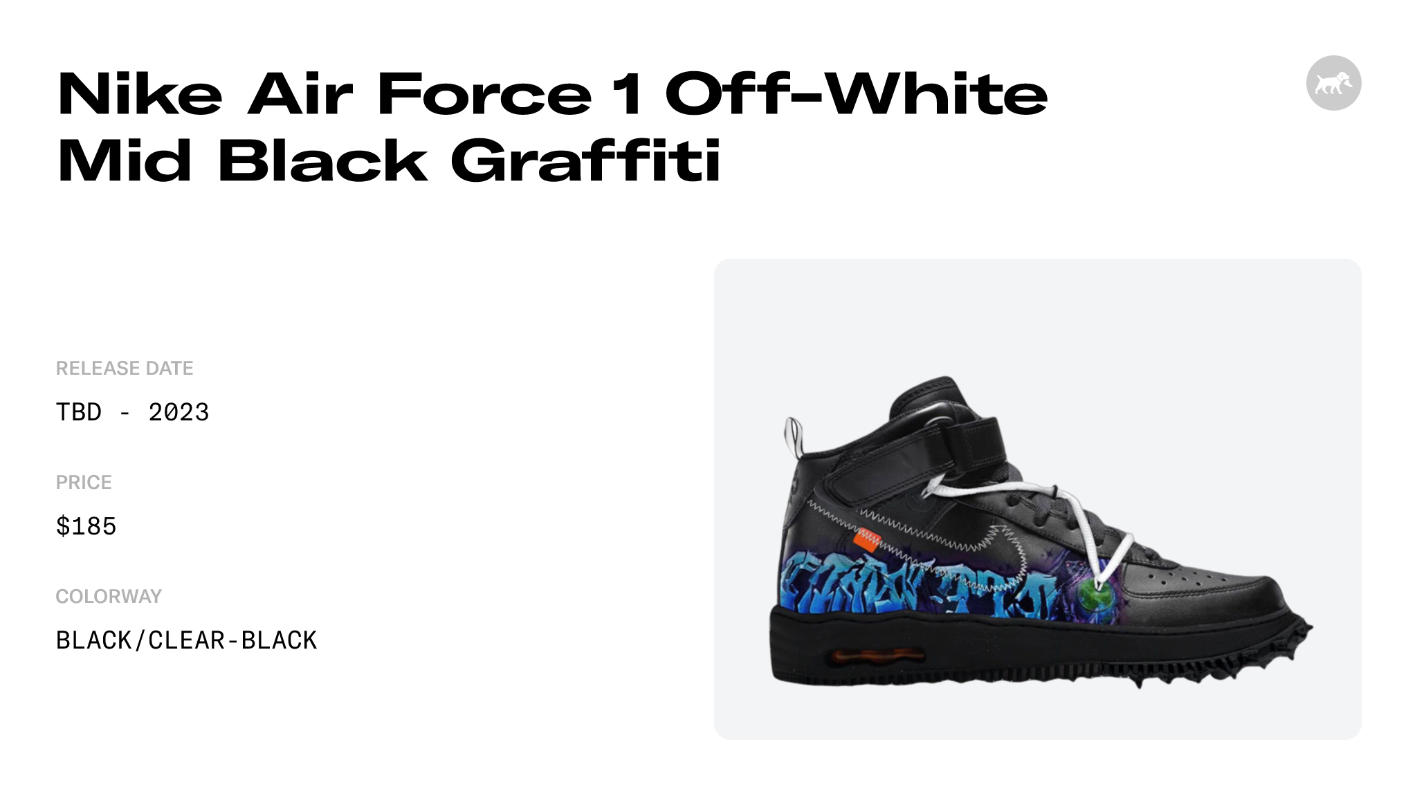 Off-White x Nike Air Force 1 Mid Graffiti Black, Where To Buy
