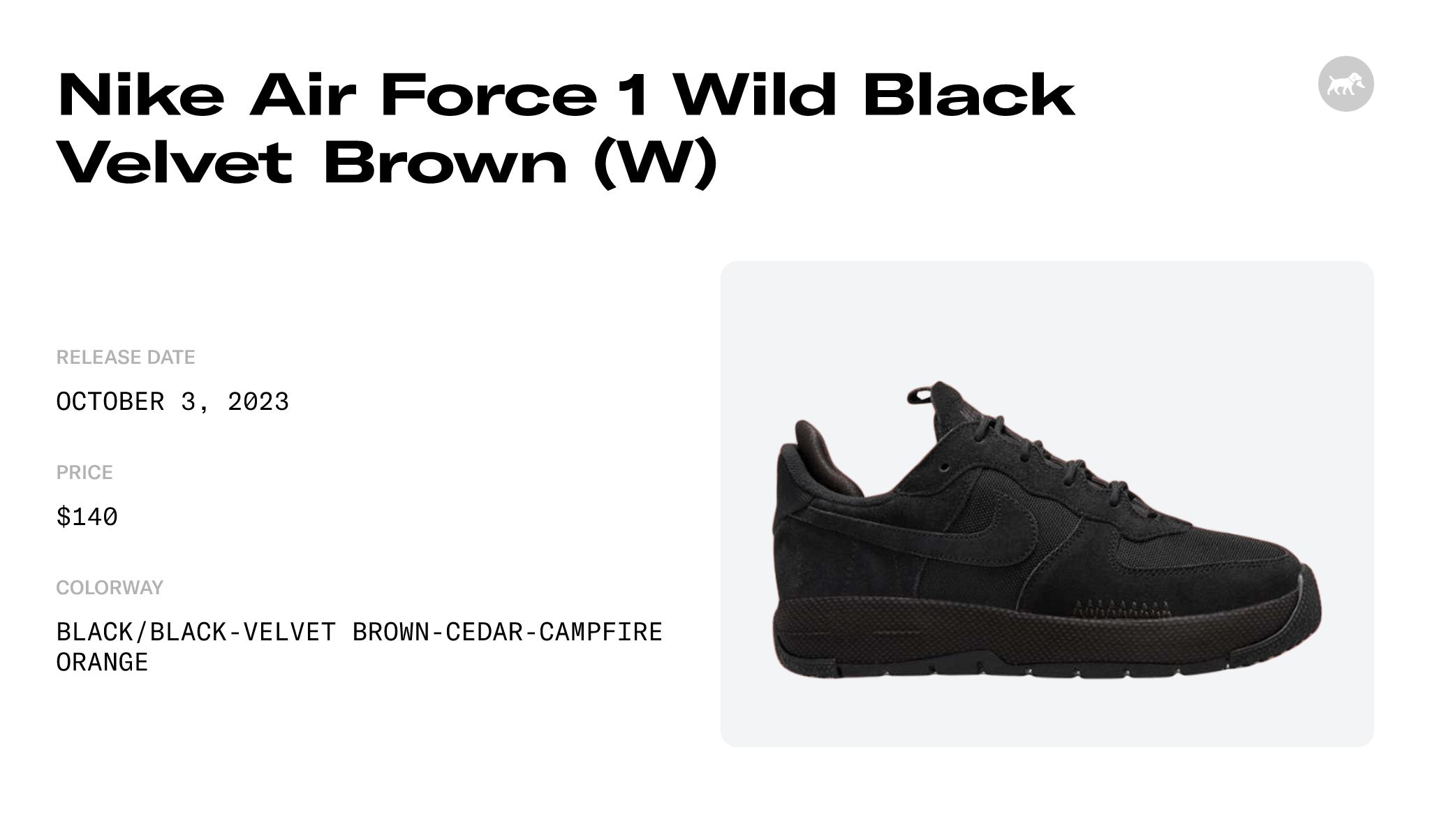 Nike Air Force 1 Wild Black Brown FB2348-001 - SoleSnk