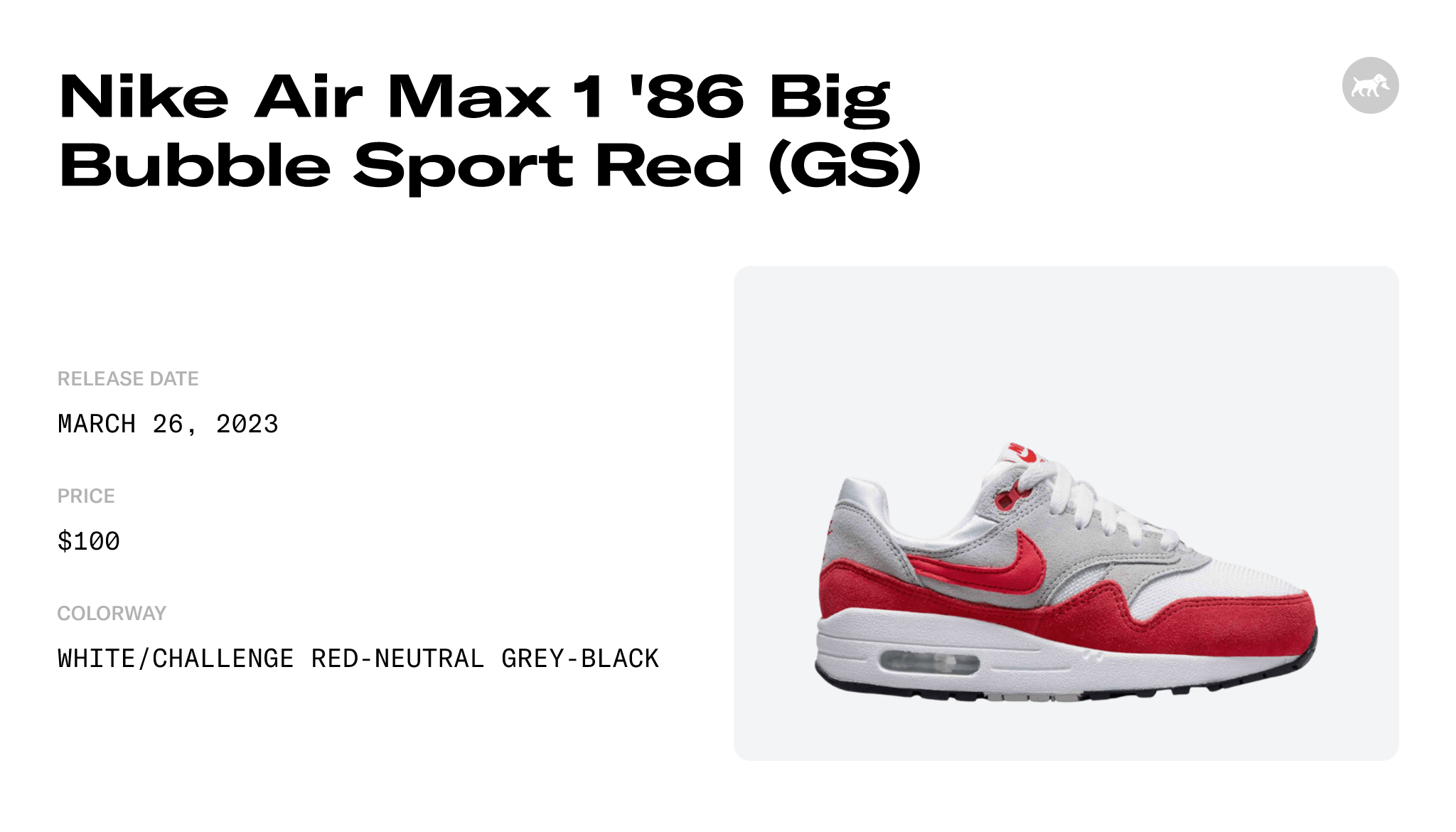 Nike Air Max 1 '86 OG Golf Big Bubble Sport Red | Men's Size 12.5 |  DV1403-160