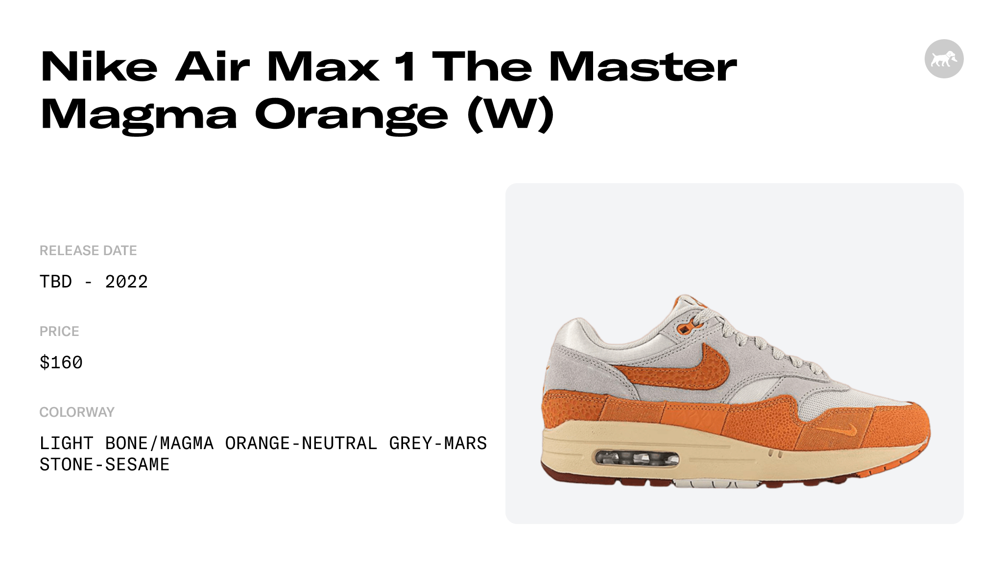 Nike Air Max 1 Master Magma Orange (Women's) - DZ4709-001 - US