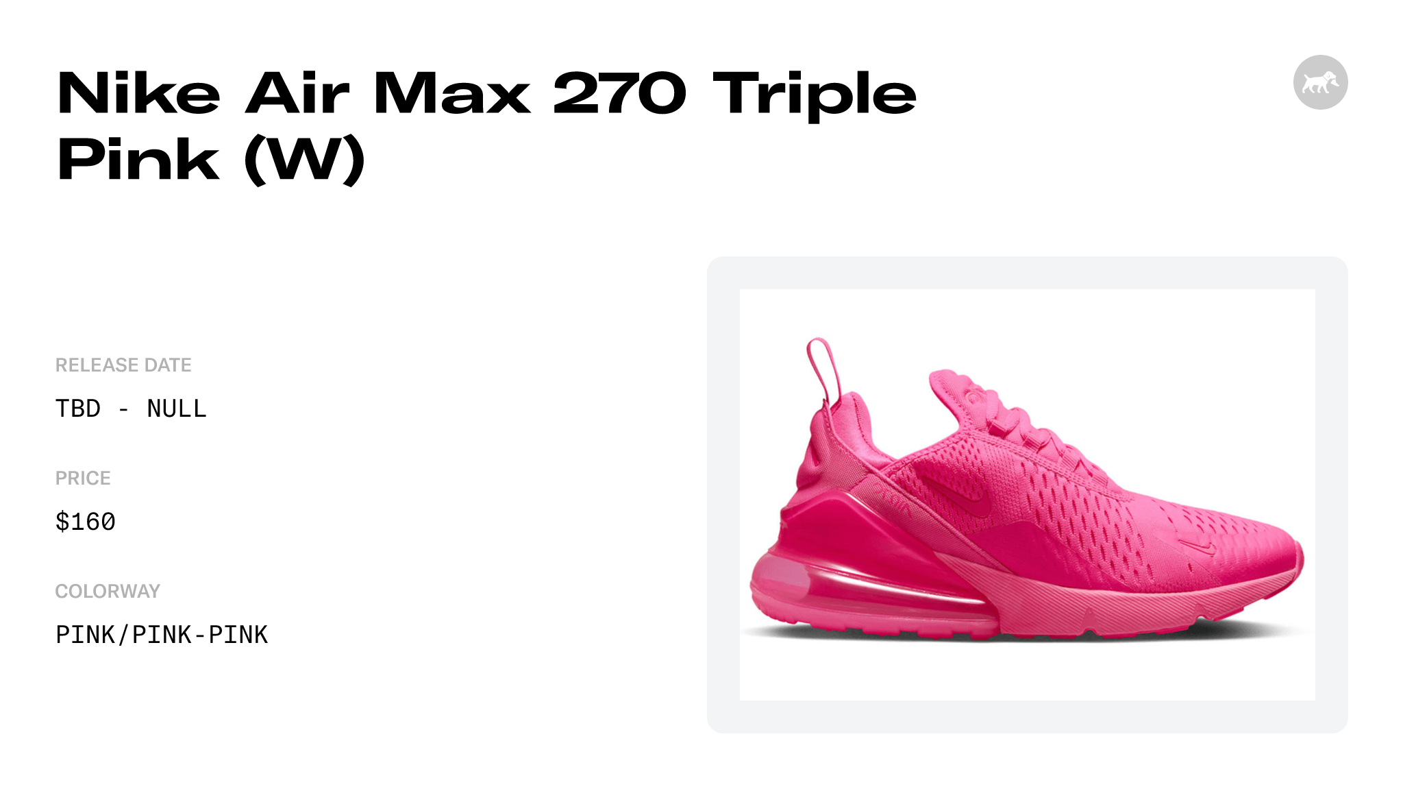 Nike Air Max 270 Triple Pink FD0293-600