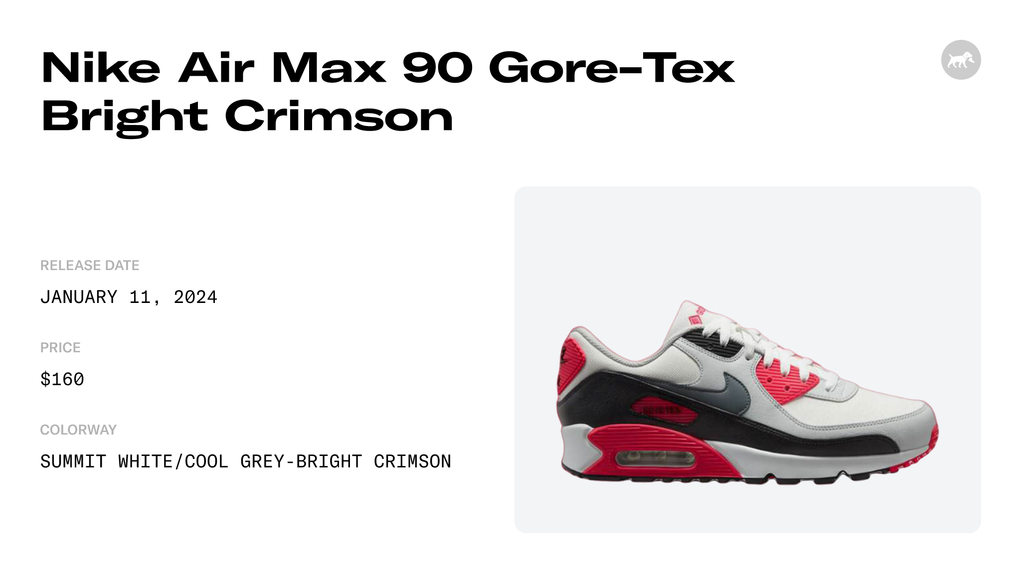 Nike Air Max 90 Gore-Tex Bright Crimson FD5810-101