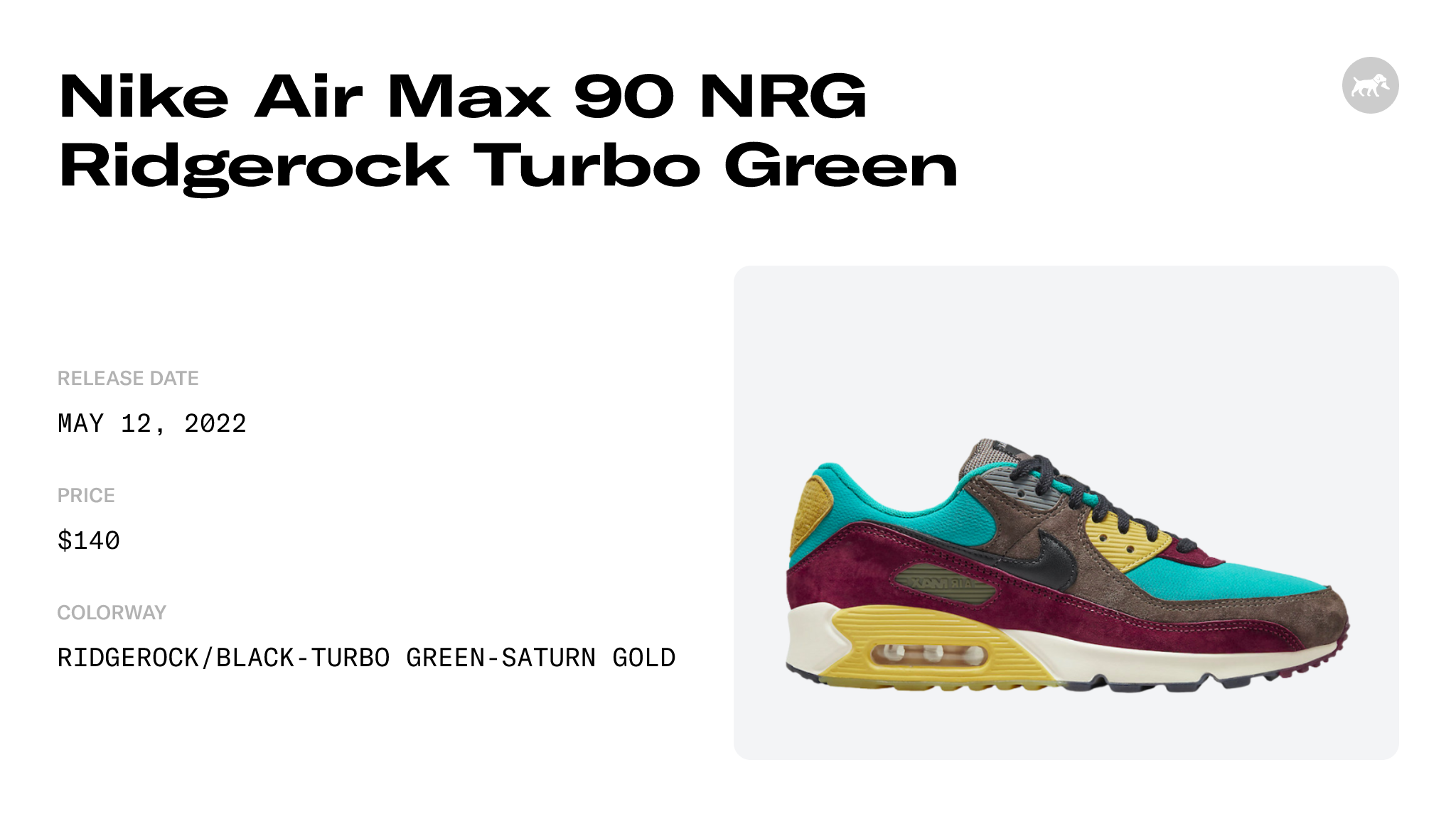 Nike Air Max 90 Nrg Ridgerock Turbo Green Shoe