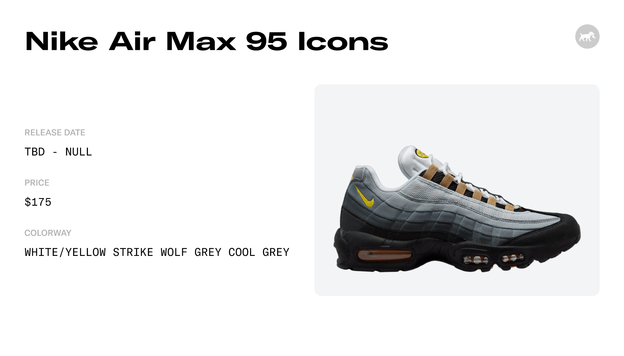 Nike Air Max 95 White / Yellow Strike / Wolf Grey - DX4236-100